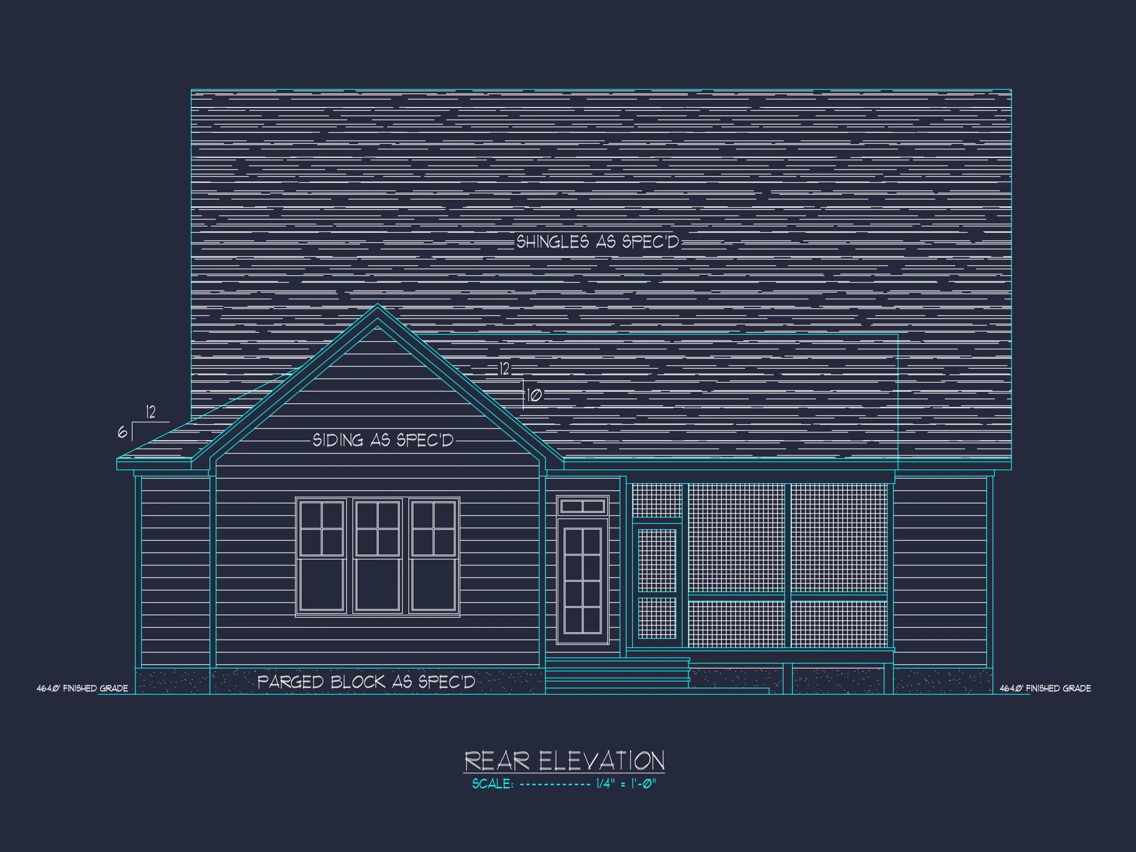 20-1251 HOUSE PLAN - Modern Farmhouse Plan - 4-Bed, 3-Bath, 2,800 SF 5 Elegant house Floor Plan with CAD Designs & Blueprint Features