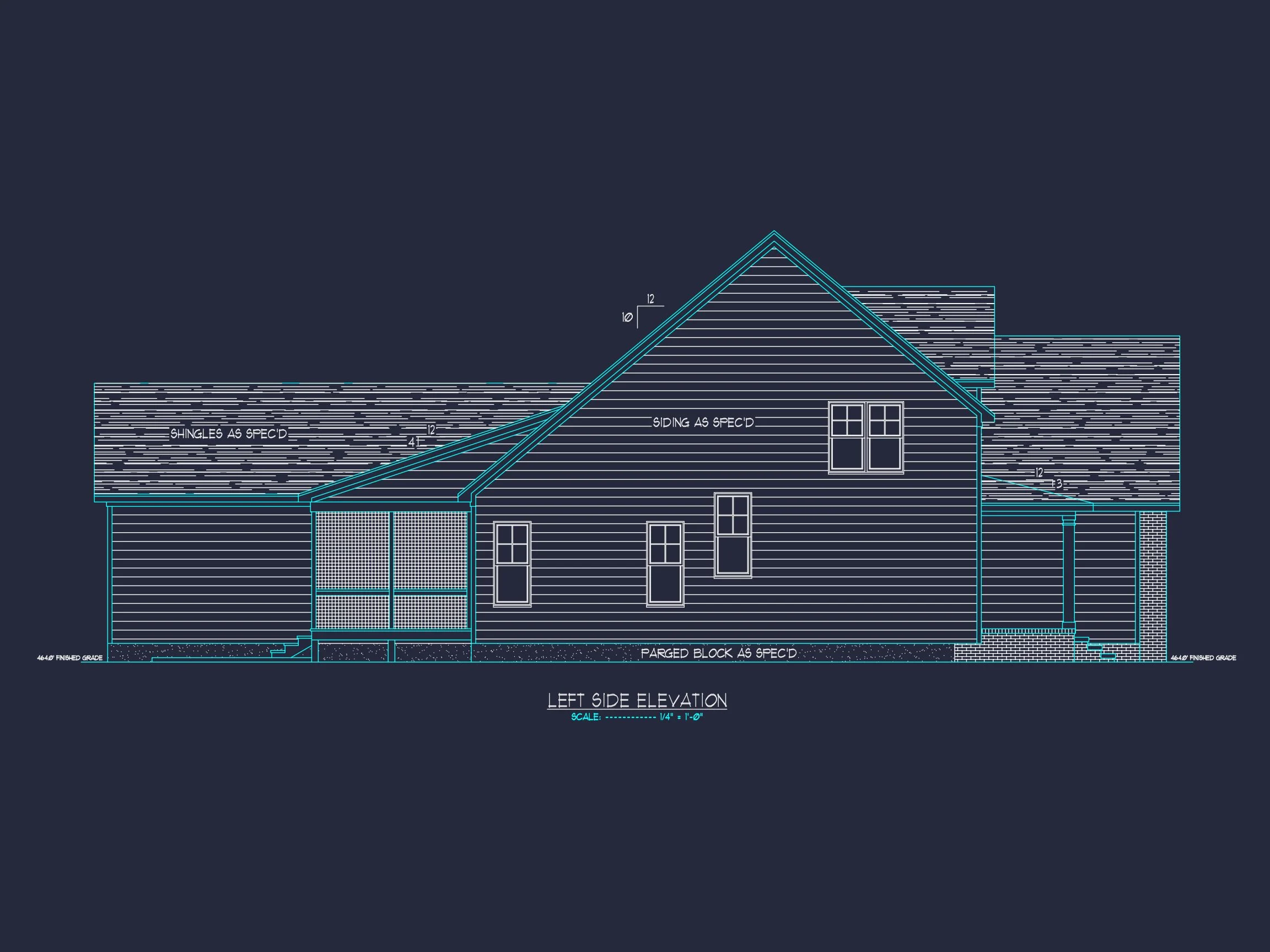 20-1251 HOUSE PLAN - Modern Farmhouse Plan - 4-Bed, 3-Bath, 2,800 SF 4 Elegant house Floor Plan with CAD Designs & Blueprint Features