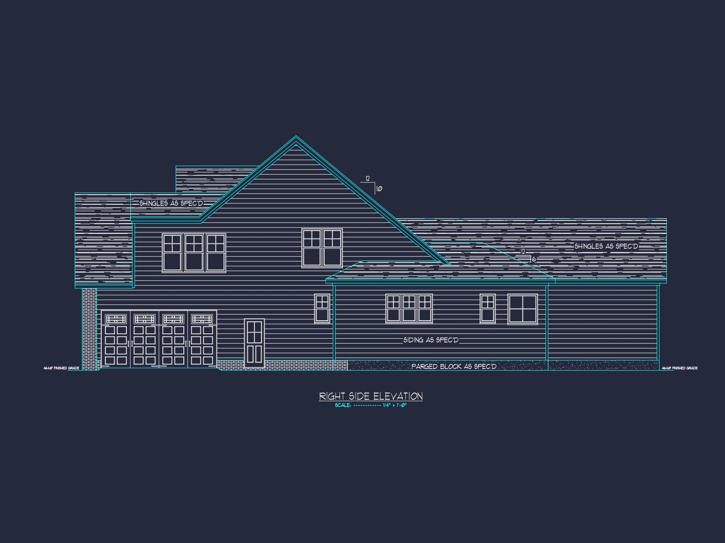 20-1251 HOUSE PLAN - Modern Farmhouse Plan - 4-Bed, 3-Bath, 2,800 SF 3 Elegant house Floor Plan with CAD Designs & Blueprint Features