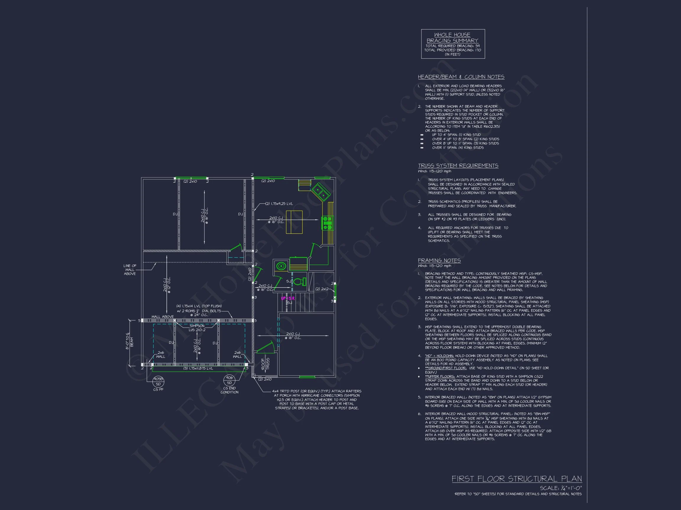 20-1174 HOUSE PLAN - Traditional Colonial Home Plan - 3-Bed, 2.5-Bath, 2,050 SF 7 Traditional Craftsman house Plan with Spacious Floor Layout
