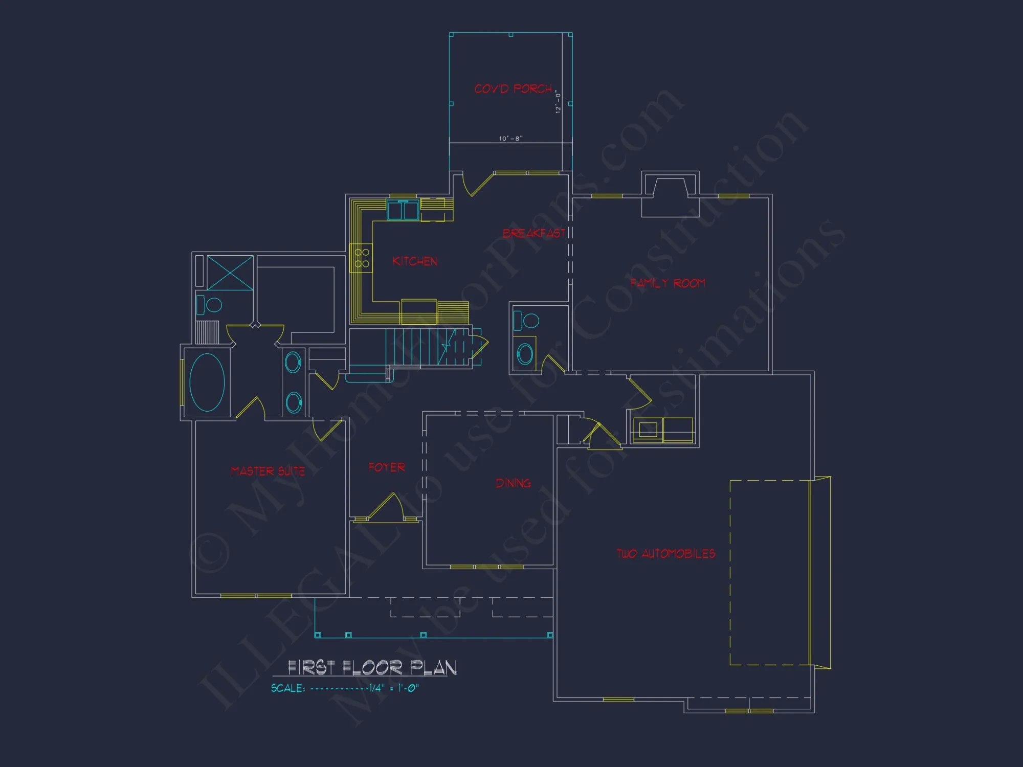 Charming 2-Story house Plan with Detailed Floor Blueprint and Designs
