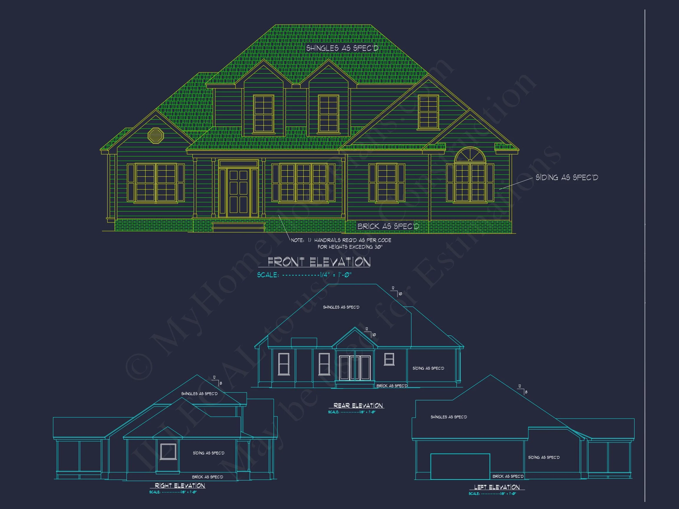 19-2356 HOUSE PLAN - Traditional Colonial Home Plan - 3-Bed, 2-Bath, 2,204 SF 2 Charming 2-Story house Plan with Detailed Floor Blueprint and Designs