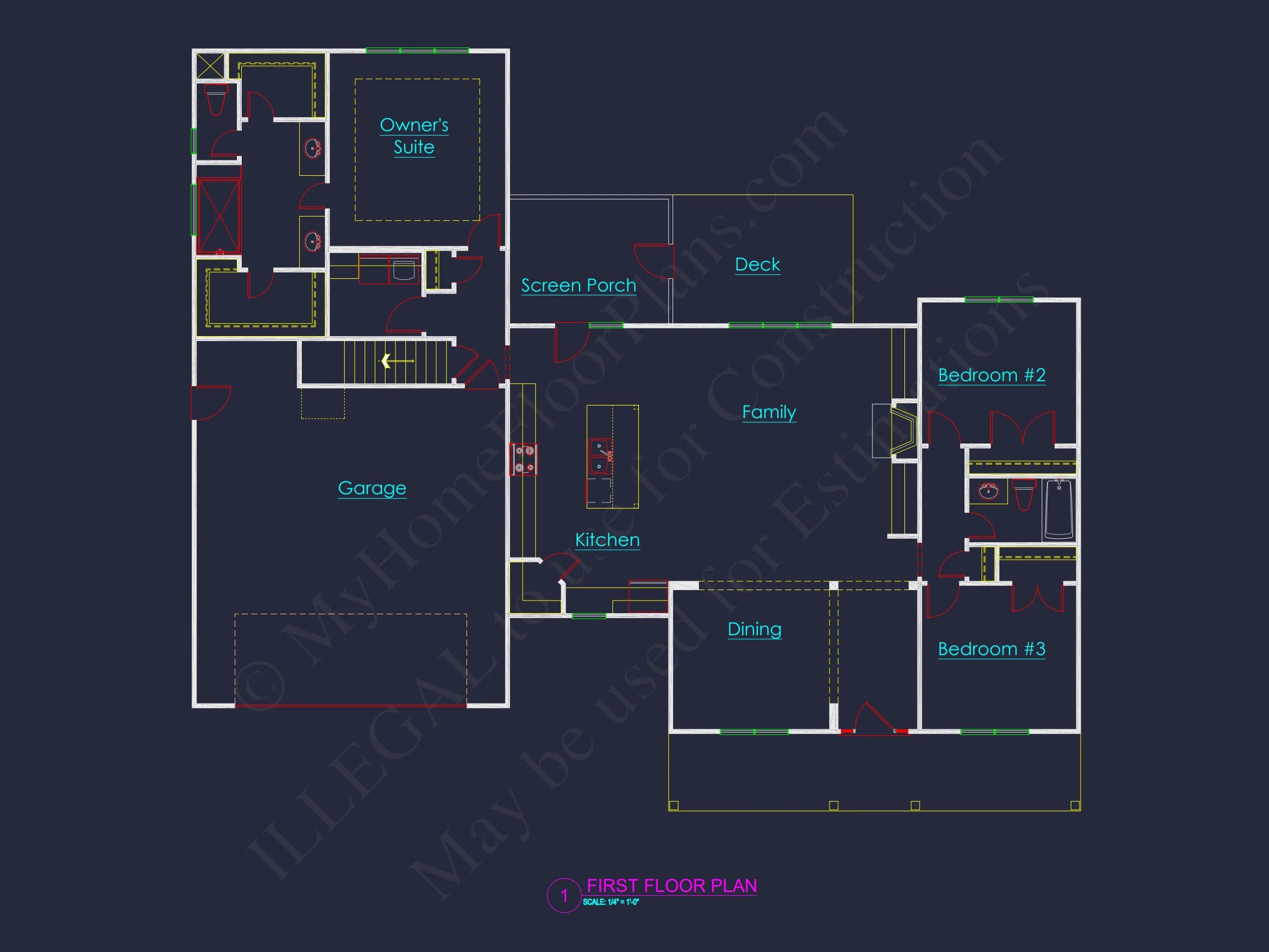 19-2319 HOUSE PLAN - Traditional Colonial Home Plan - 4-Bed, 3-Bath, 2,750 SF 4 Beautiful house Plan with Spacious Floor Design and CAD Blueprint