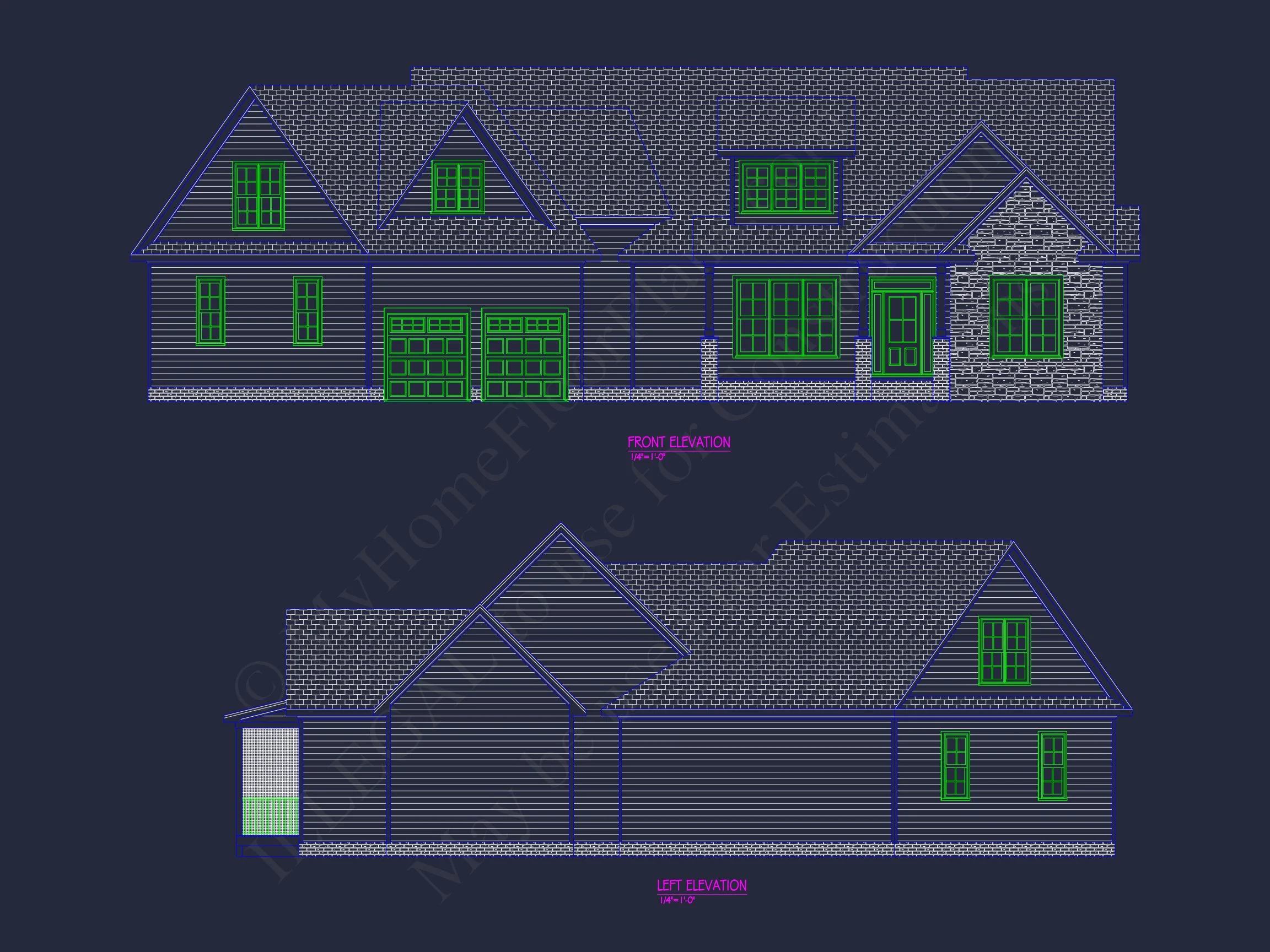 19-2268 HOUSE PLAN - Traditional Home Plan - 3-Bed, 2-Bath, 2,400 SF 2 Modern Craftsman house Plan with 1.5 Story Design and Angled Garage