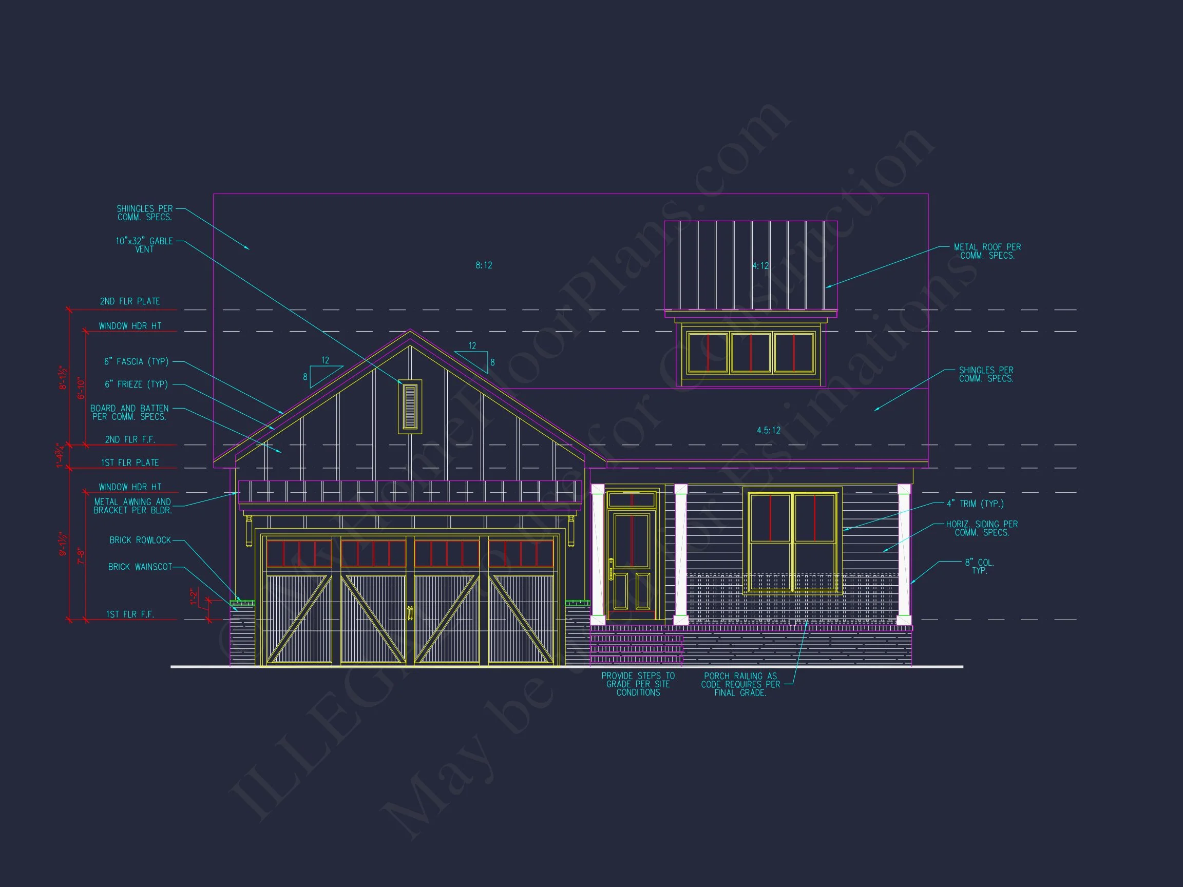 19-1645 HOUSE PLAN - Modern Farmhouse Plan - 3-Bed, 2-Bath, 1,850 SF 2 Modern Craftsman house Plan with Open Floor CAD Designs