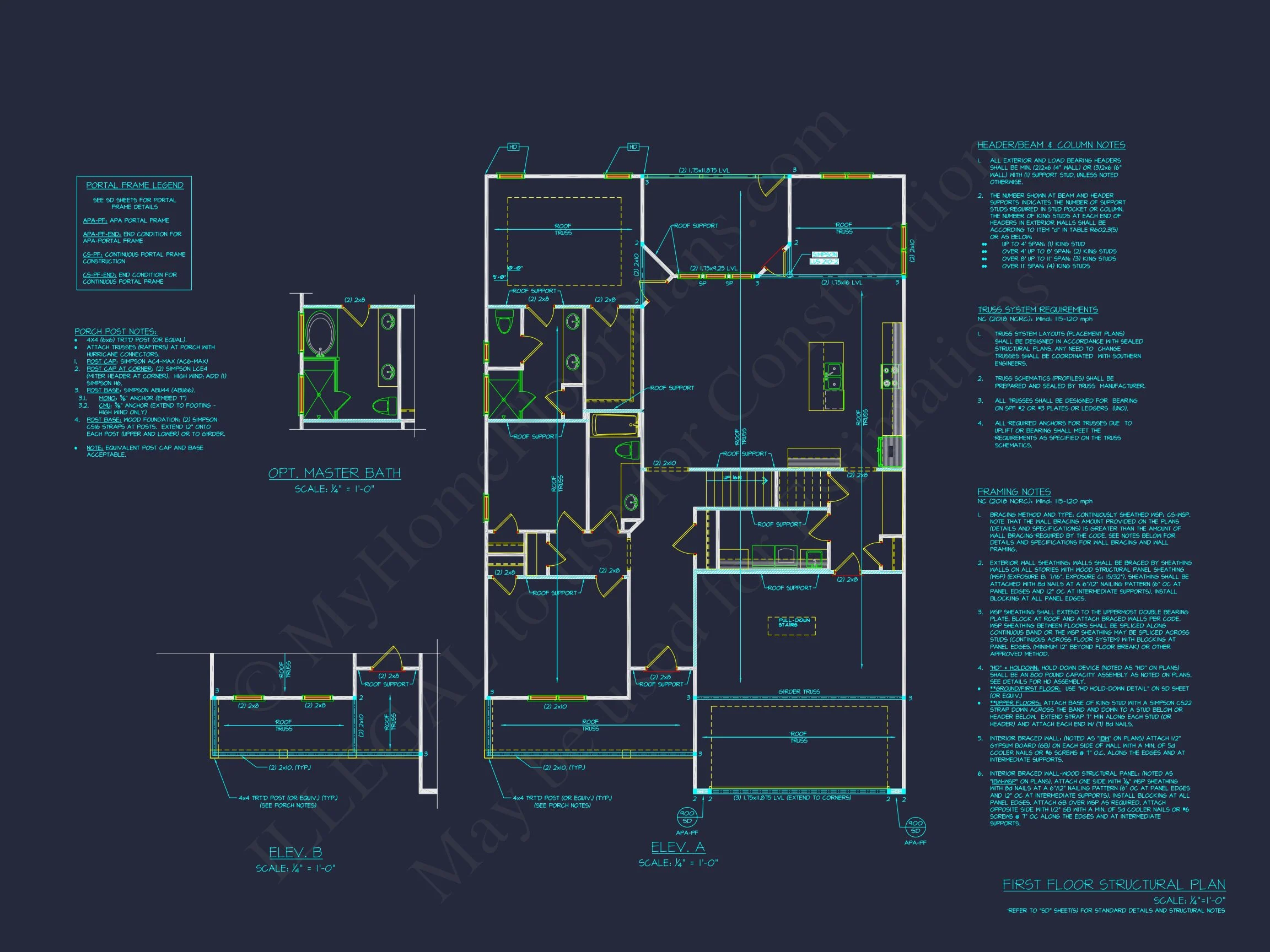 19-1536 HOUSE PLAN - Traditional Home Plan - 3-Bed, 2-Bath, 1,950 SF 10 Traditional house Plan with 3 Bedrooms, 2-Car Garage & CAD Designs