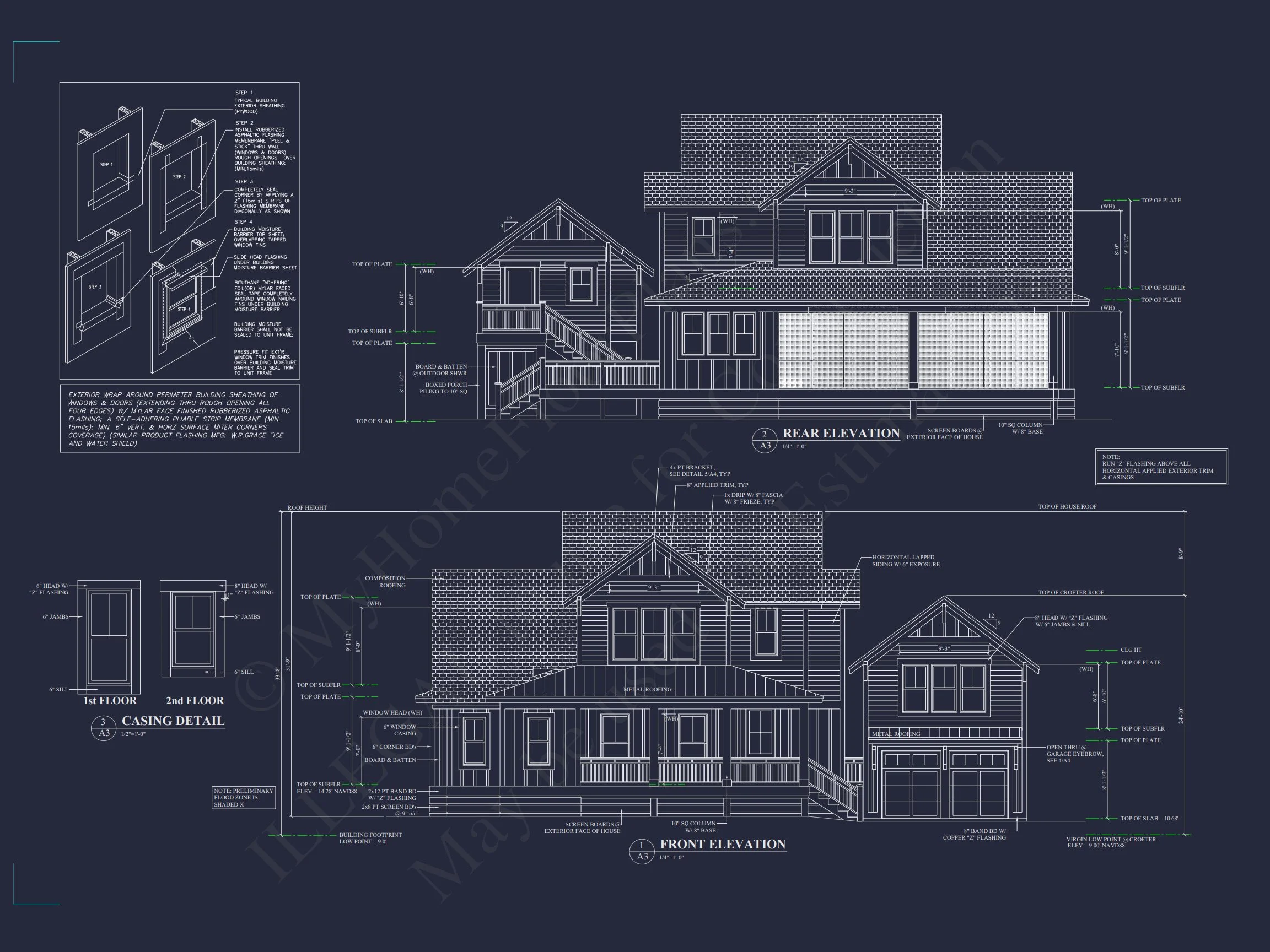 18-2244 HOUSE PLAN - Modern Farmhouse Home Plan - 4-Bed, 3-Bath, 2,600 SF 2 Craftsman-Style house Plan with Open Floor Designs and CAD Blueprints