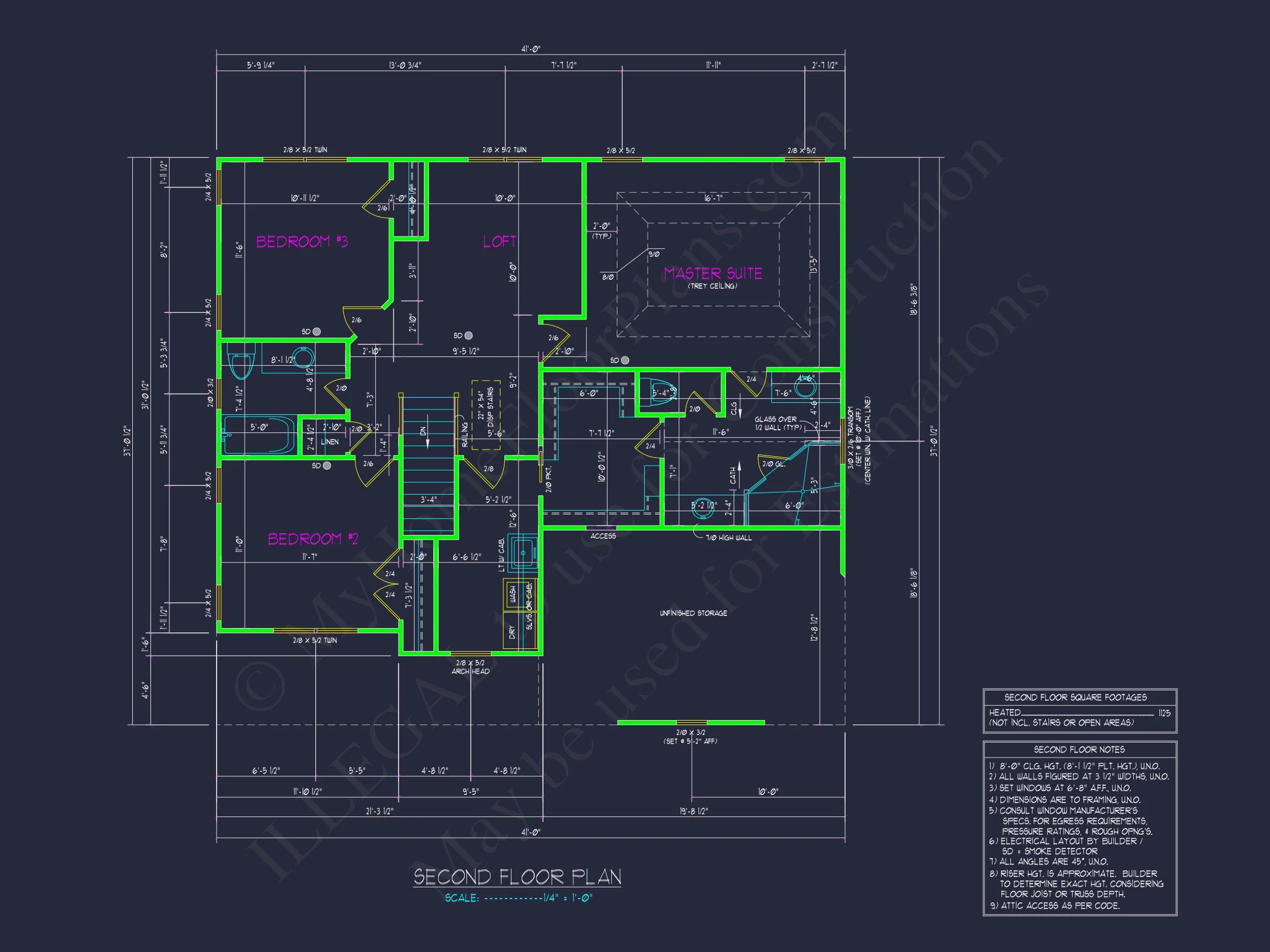 18-1370 HOUSE PLAN - Traditional Colonial Home Plan - 4-Bed, 3-Bath, 2,750 SF 7 2-Story house Design Blueprint with 3-Bedroom Floor Plans