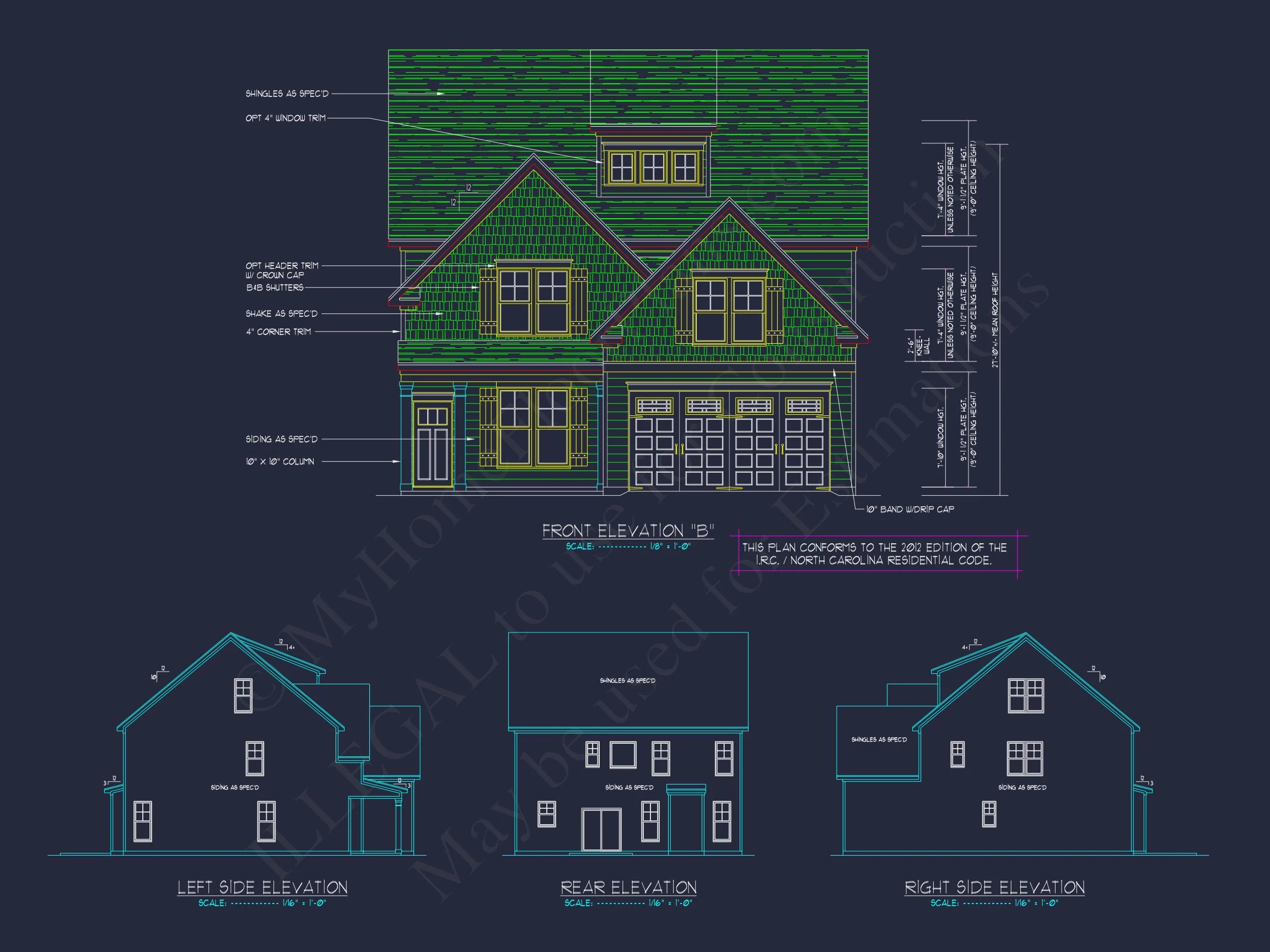 17-1334 HOUSE PLAN - Modern Farmhouse Home Plan - 4-Bed, 3-Bath, 2,650 SF 3 Beautiful house Floor Plan: CAD & Blueprint Designs of Architectural Ownery