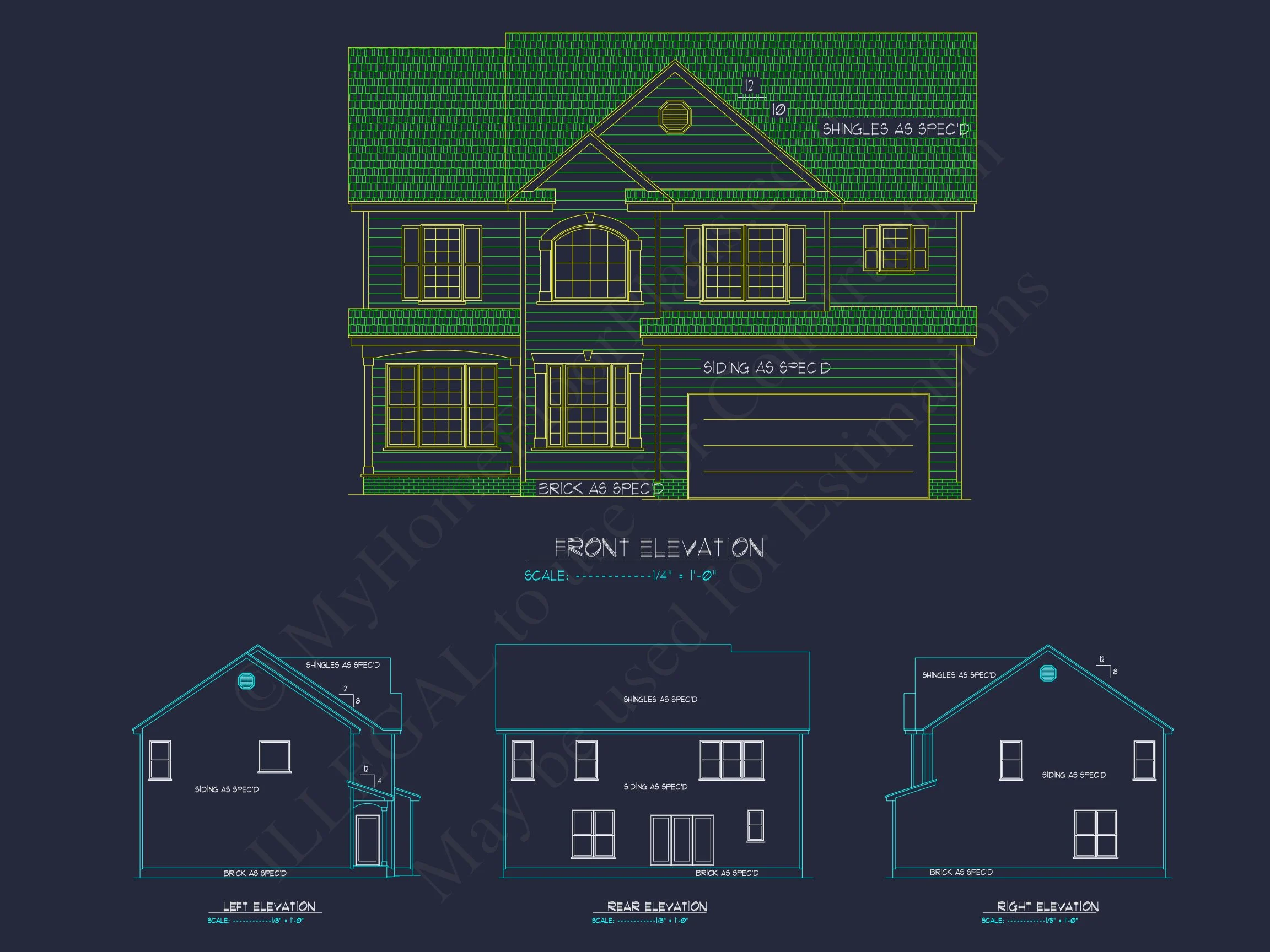 16-1301 HOUSE PLAN - Customizable House Plan with 2-Story Design and CAD Blueprint 5 Customizable house Plan with 2-Story Design and CAD Blueprint