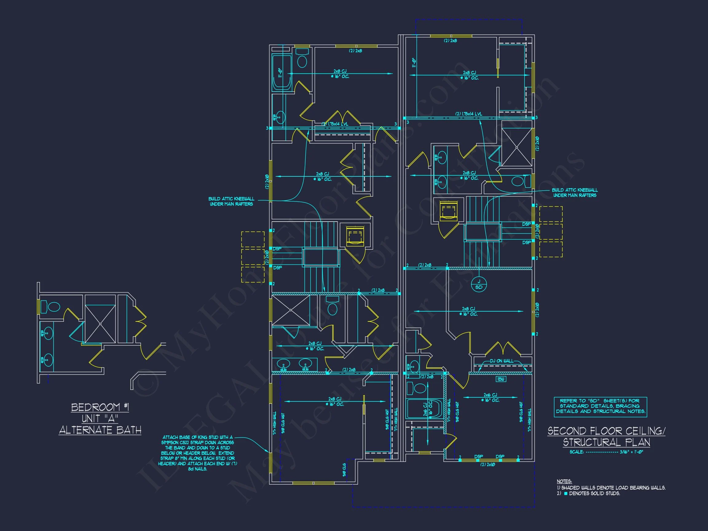 16-1286 DUPLEX PLAN - Modern Farmhouse Home Plan - 4-Bed, 3-Bath, 2,450 SF 17 Stunning Duplex house Plan: Detailed Floor Plan and CAD Designs