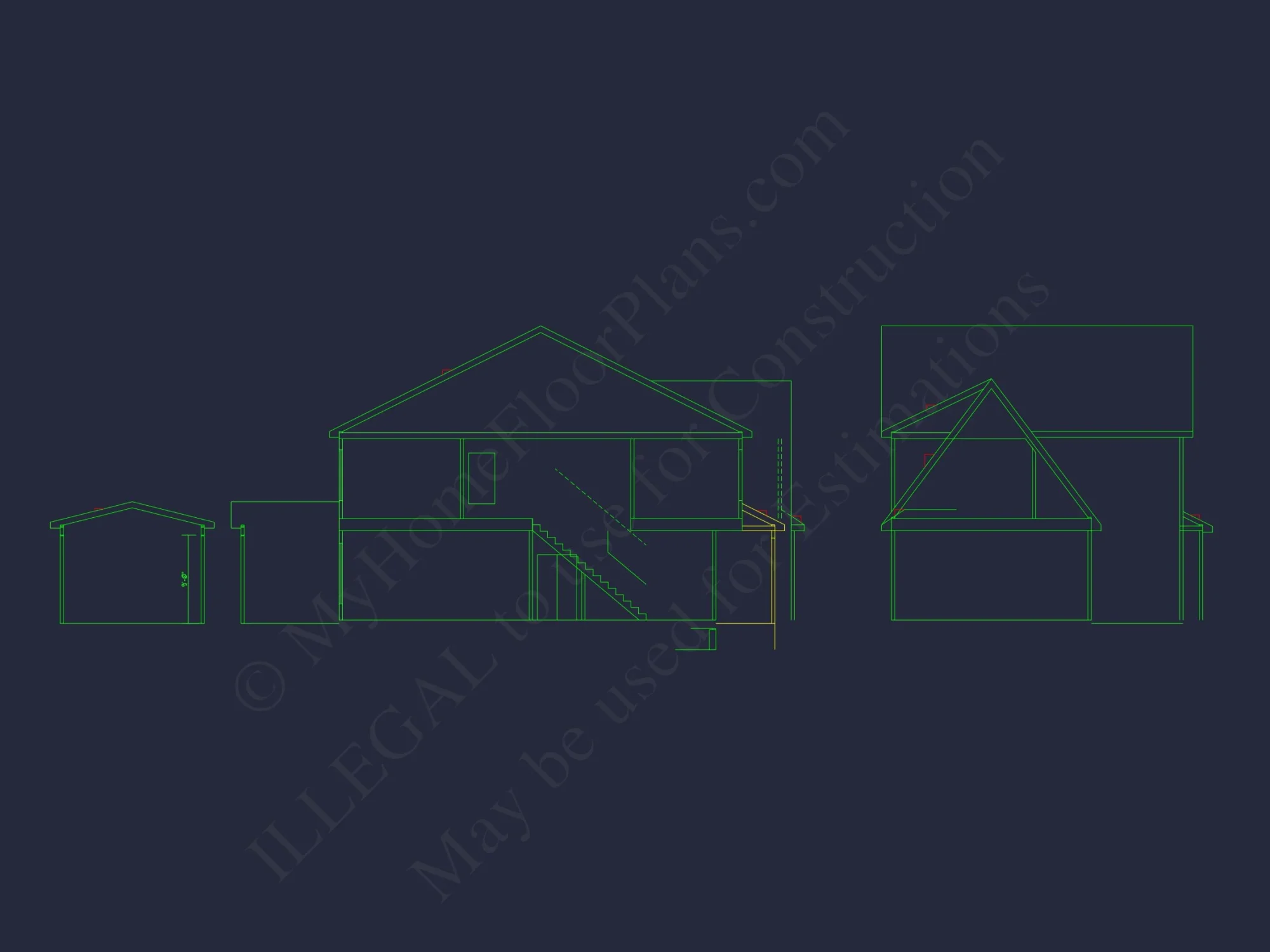 Craftsman house Floor Plan: CAD Blueprint for Modern Designs