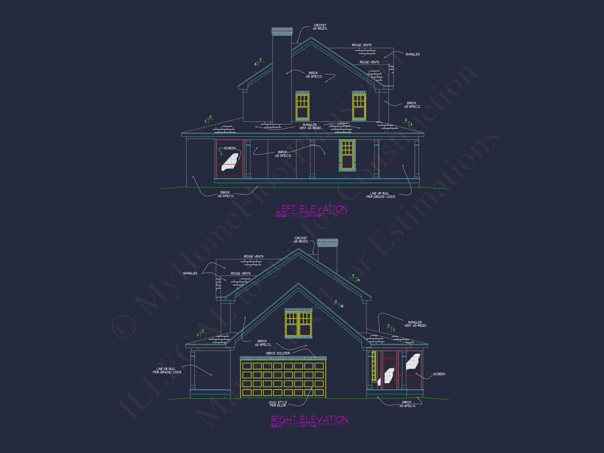 Modern house Plan with CAD Designs: Spacious 2-Story Blueprint