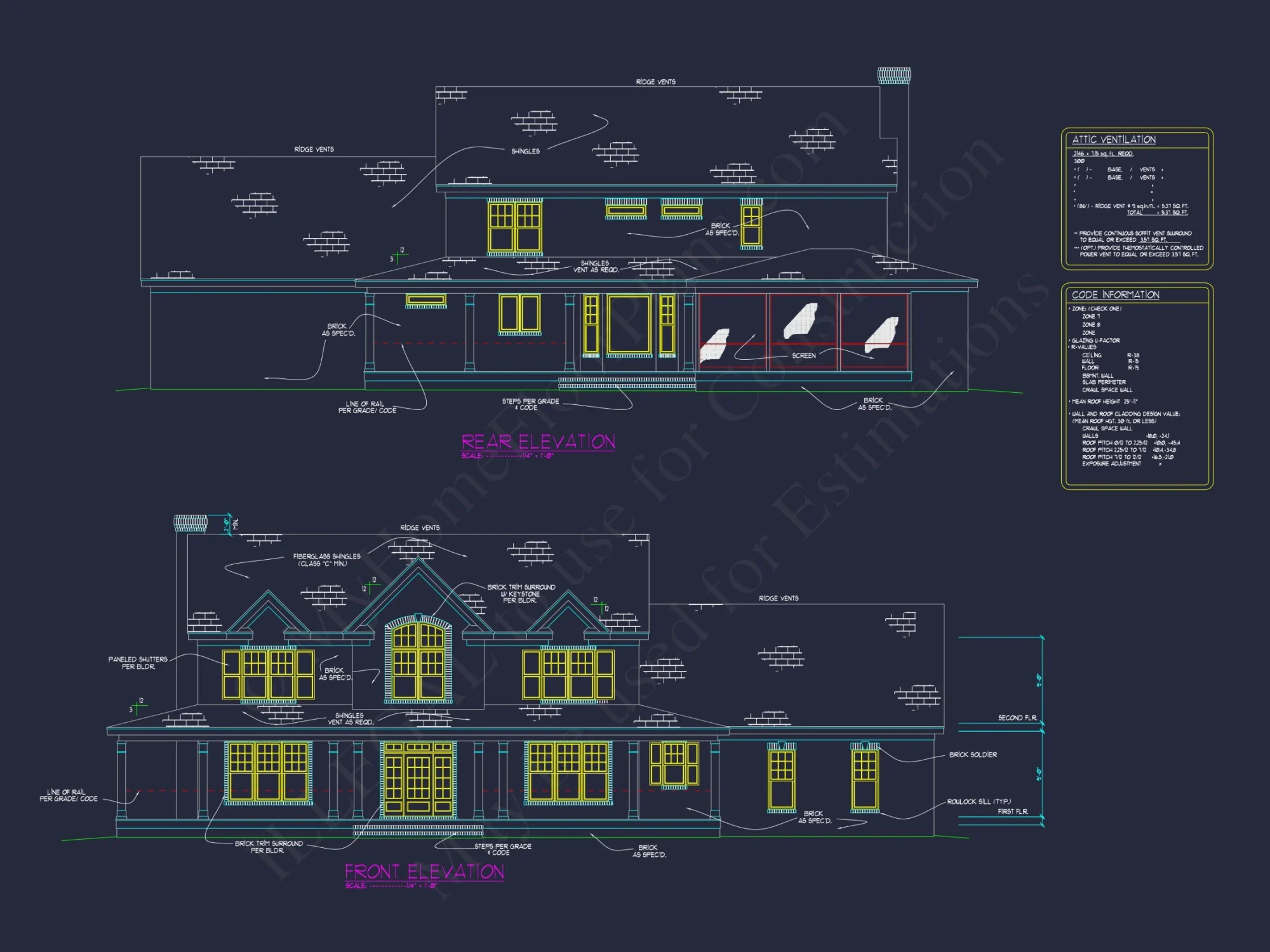 Modern house Plan with CAD Designs: Spacious 2-Story Blueprint
