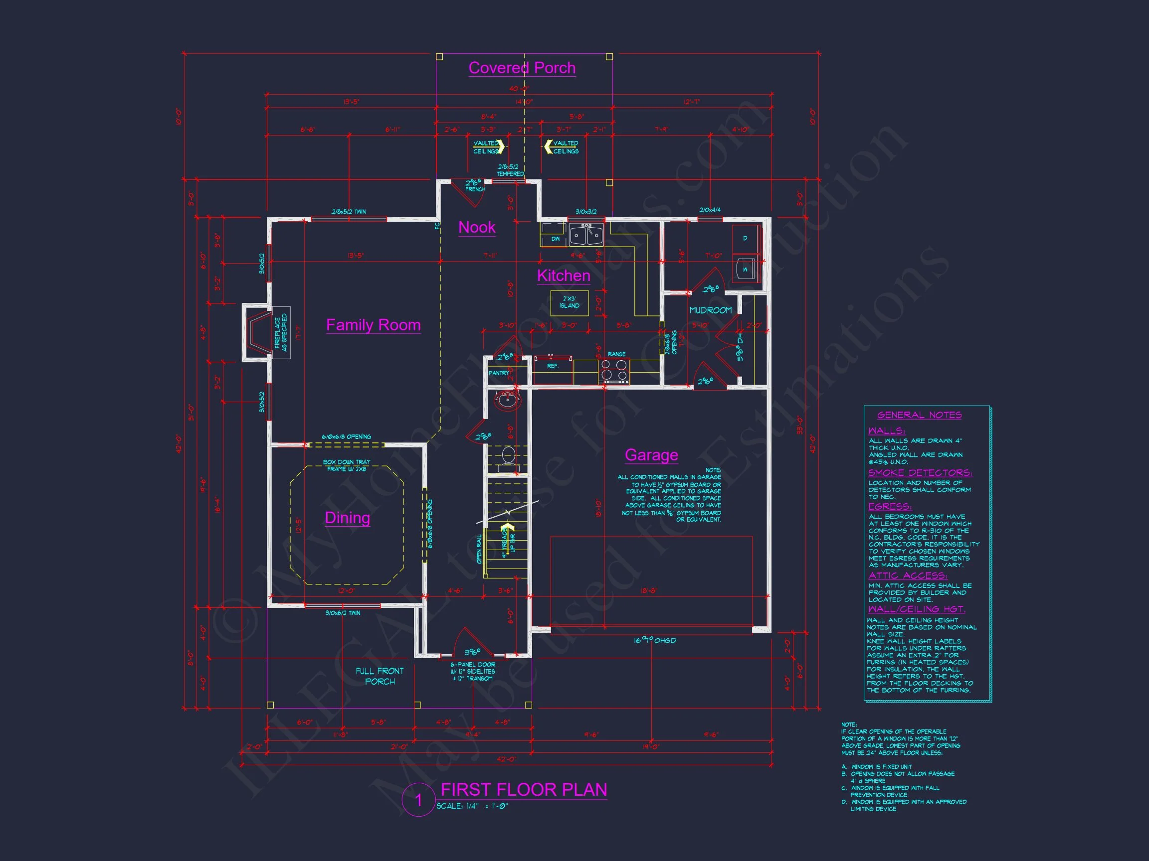 15-1525 HOUSE PLAN - Traditional Colonial Home Plan - 4-Bed, 3-Bath, 2,650 SF 10 Modern Suburban house Plan with 2.5 Floors and Garage
