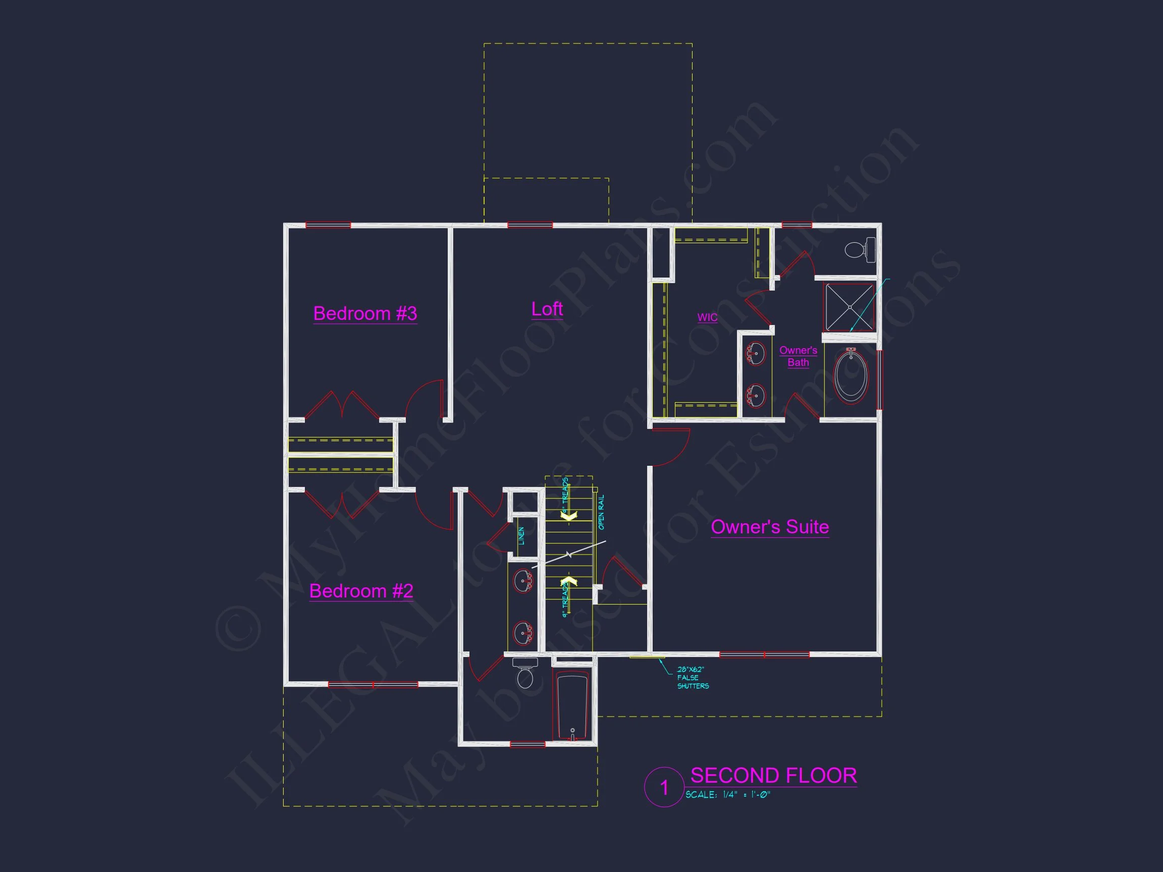 15-1525 HOUSE PLAN - Traditional Colonial Home Plan - 4-Bed, 3-Bath, 2,650 SF 8 Modern Suburban house Plan with 2.5 Floors and Garage
