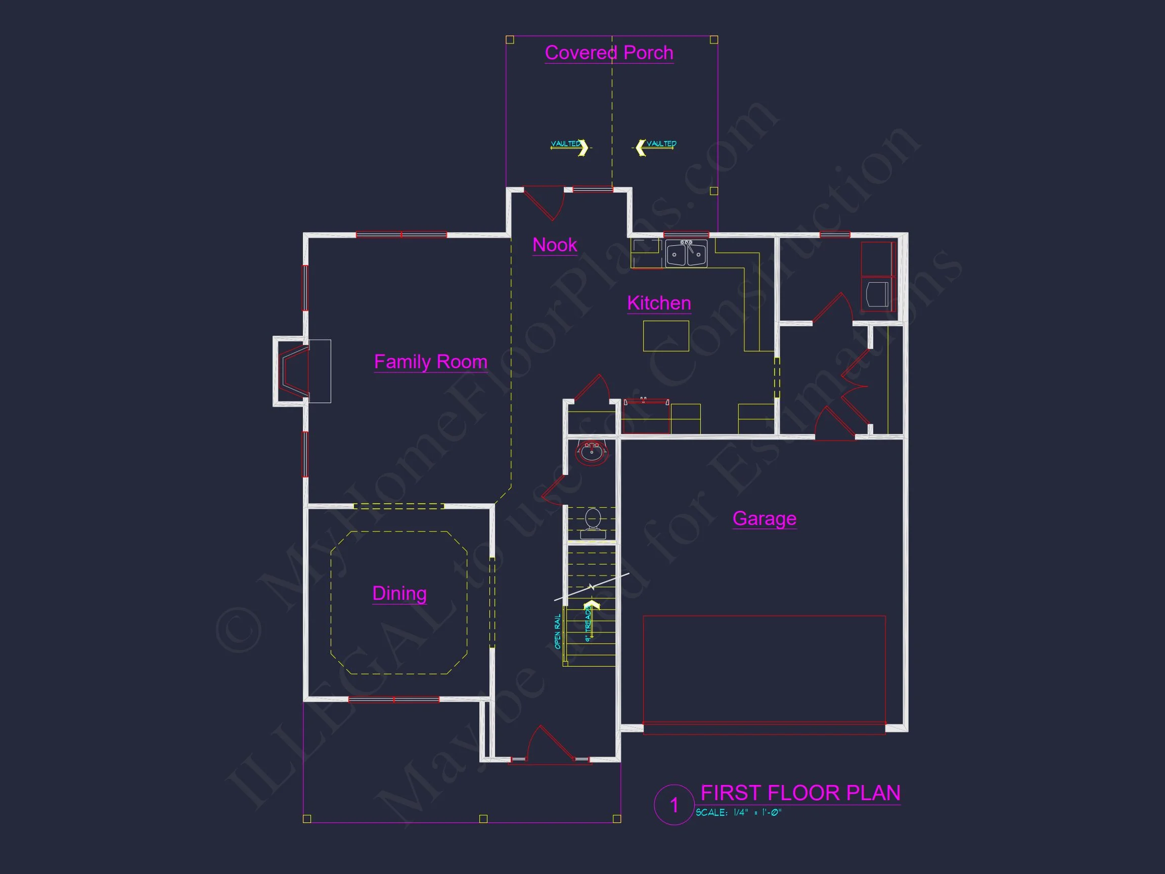 15-1525 HOUSE PLAN - Traditional Colonial Home Plan - 4-Bed, 3-Bath, 2,650 SF 7 CAD Designs