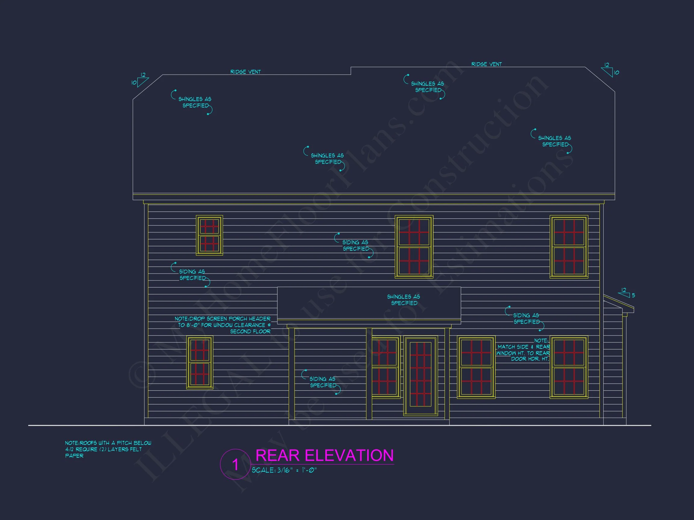 15-1525 HOUSE PLAN - Traditional Colonial Home Plan - 4-Bed, 3-Bath, 2,650 SF 5 CAD Designs