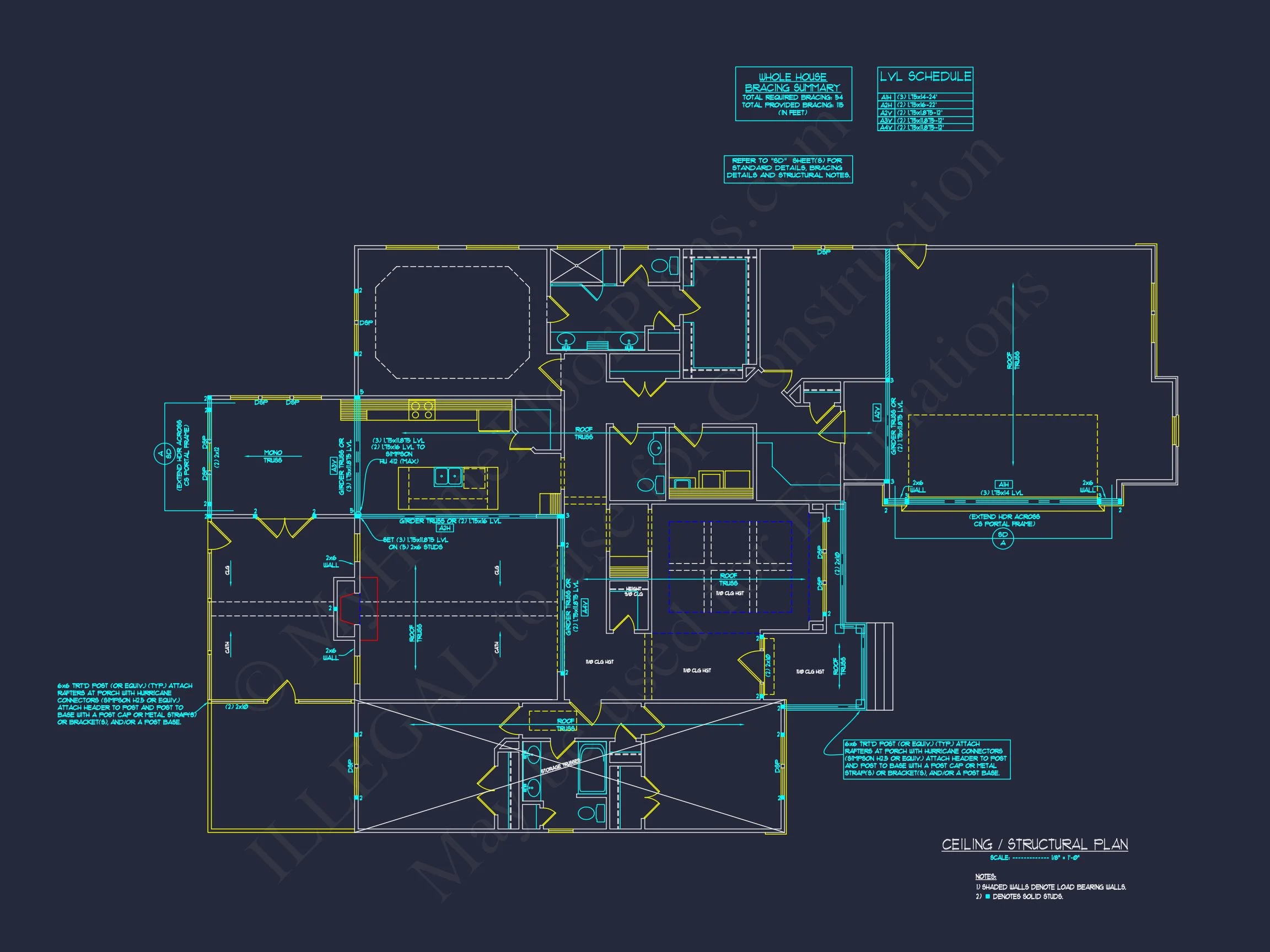15-1353 HOUSE PLAN - Craftsman House Plan CAD Blueprint with Spacious Floor Designs 12 Craftsman house Plan CAD Blueprint with Spacious Floor Designs