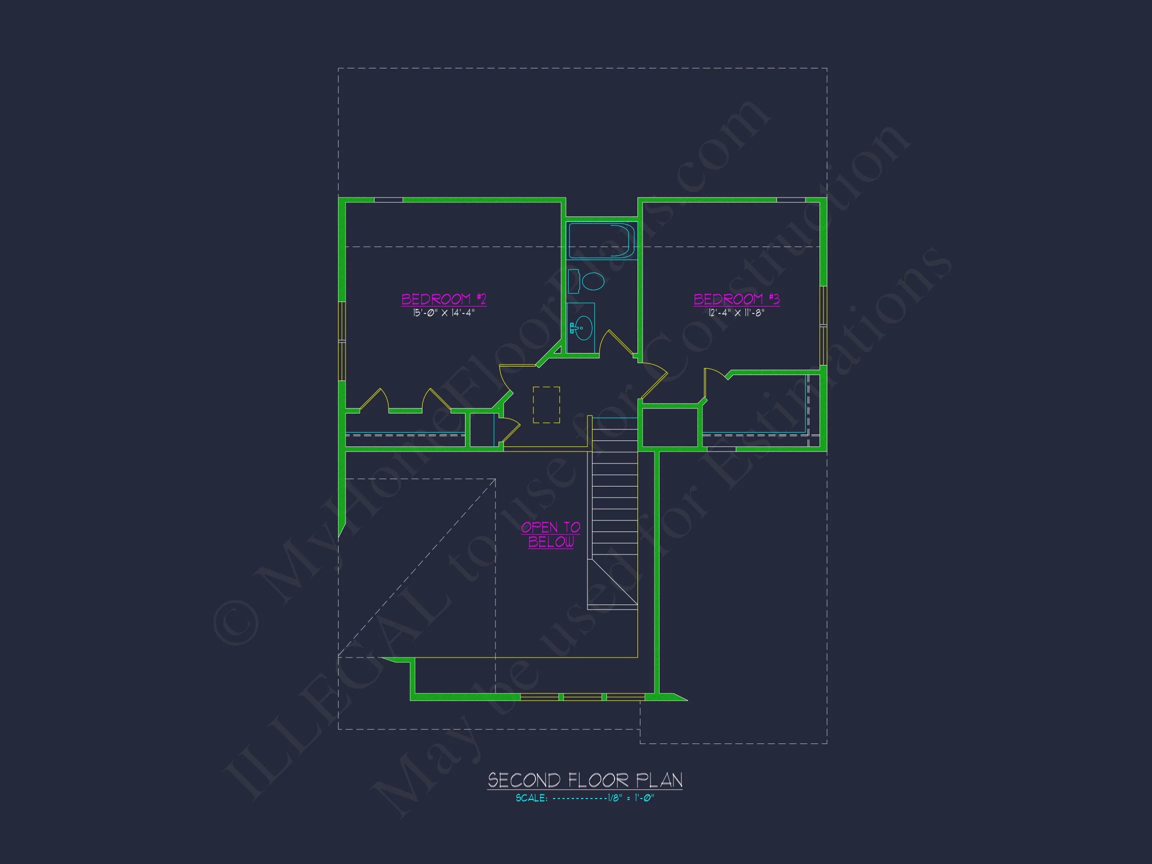 14-2045 HOUSE PLAN - Modern Farmhouse Home Plan - 3-Bed, 2-Bath, 1,650 SF 7 2-Story Craftsman house Plan with Open Floor Blueprint Designs