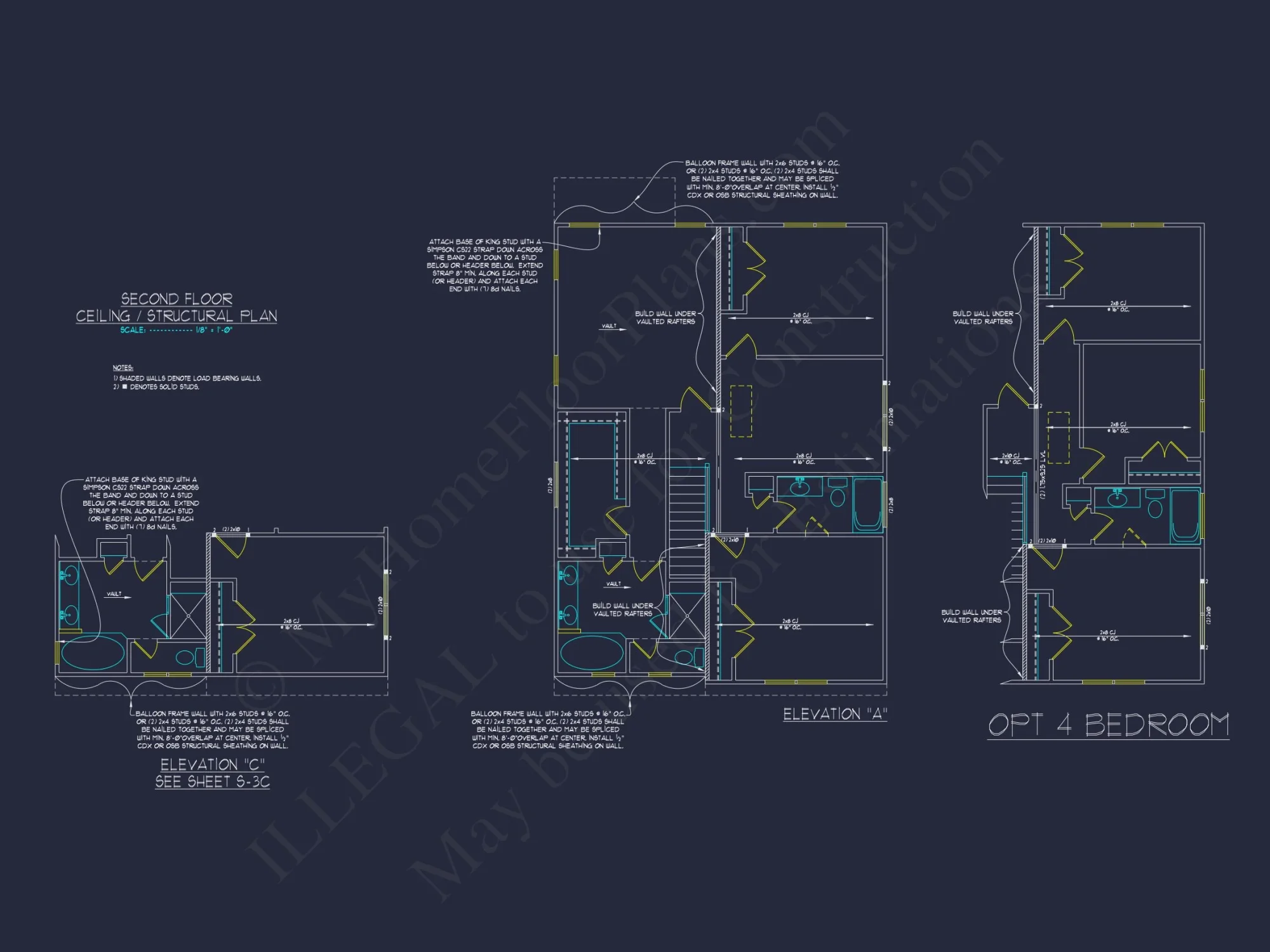Beautiful 2-Story house Plan with Open Floor and CAD Blueprint