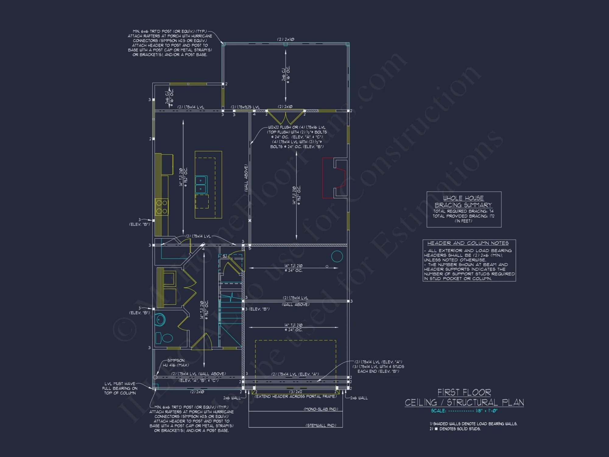 Beautiful 2-Story house Plan with Open Floor and CAD Blueprint