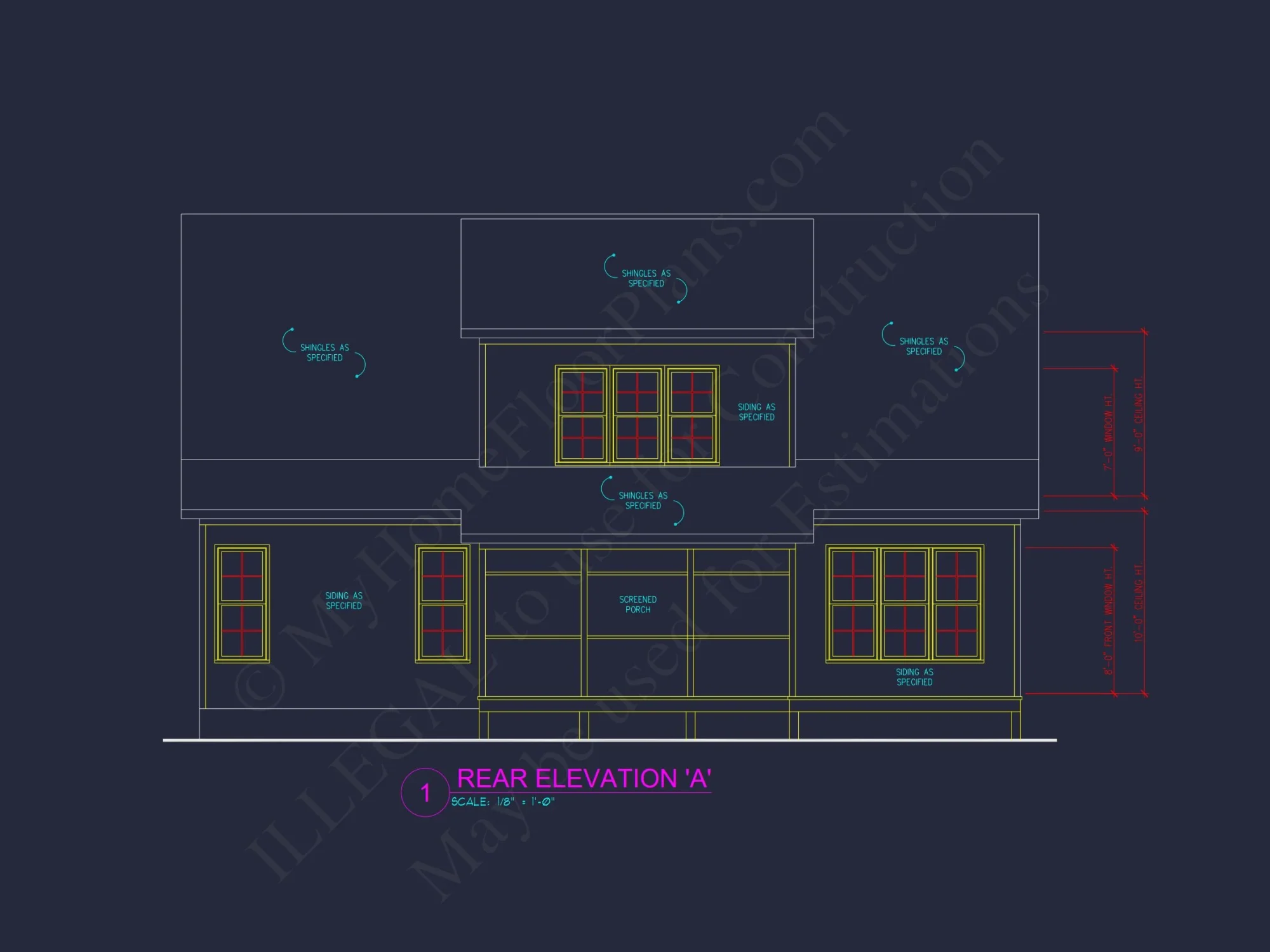 Modern Craftsman house Plan with CAD Designs and Floor Blueprint