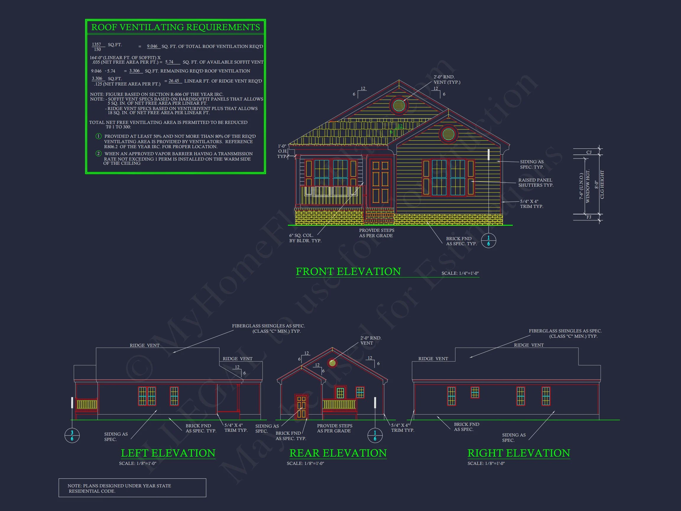 14-1107 HOUSE PLAN - Compact Single-Family House Plan with Blueprint Designs in CAD 2 Compact Single-Family house Plan with Blueprint Designs in CAD