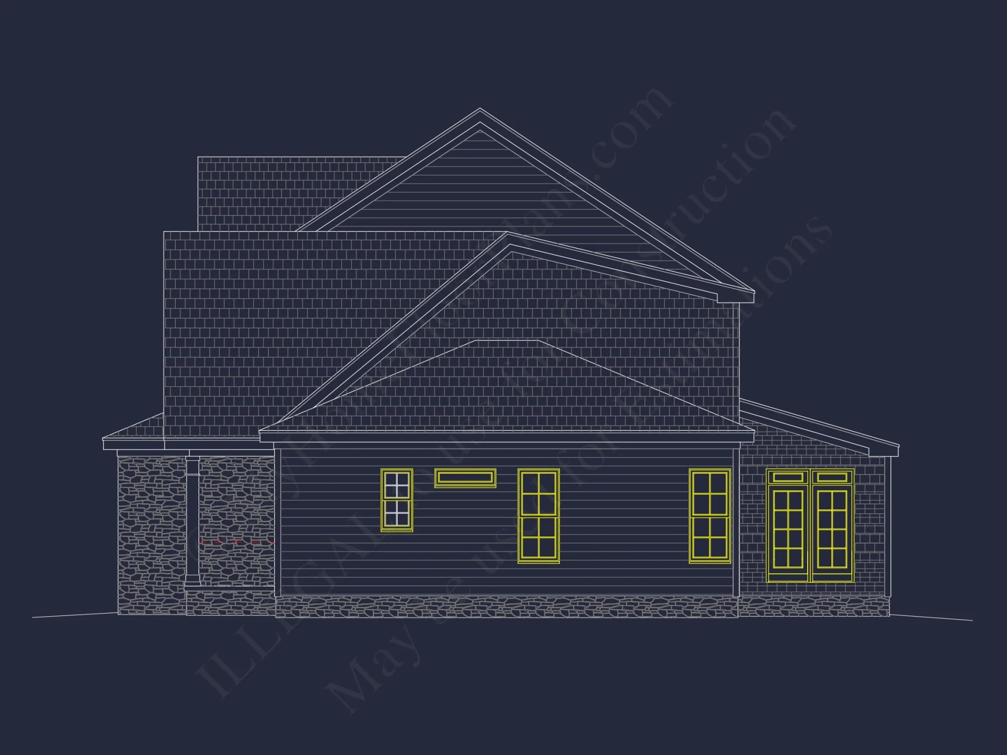Effortless CAD house Plan: Explore Dual Heights