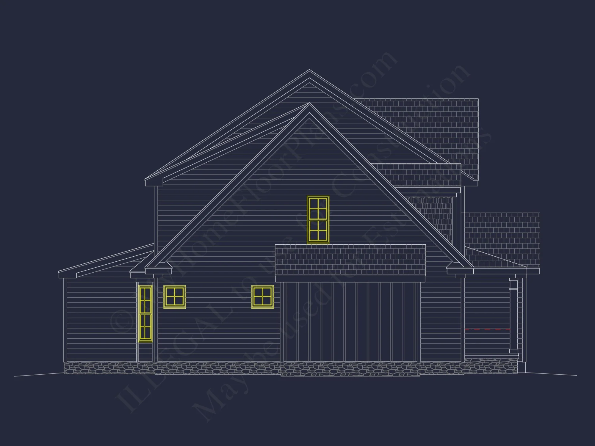 Effortless CAD house Plan: Explore Dual Heights