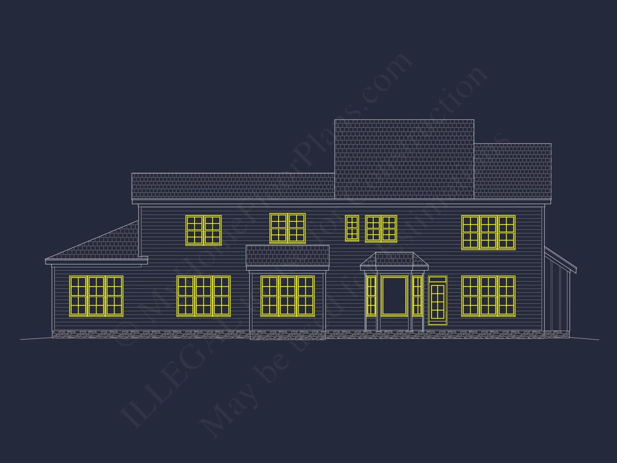 Effortless CAD house Plan: Explore Dual Heights