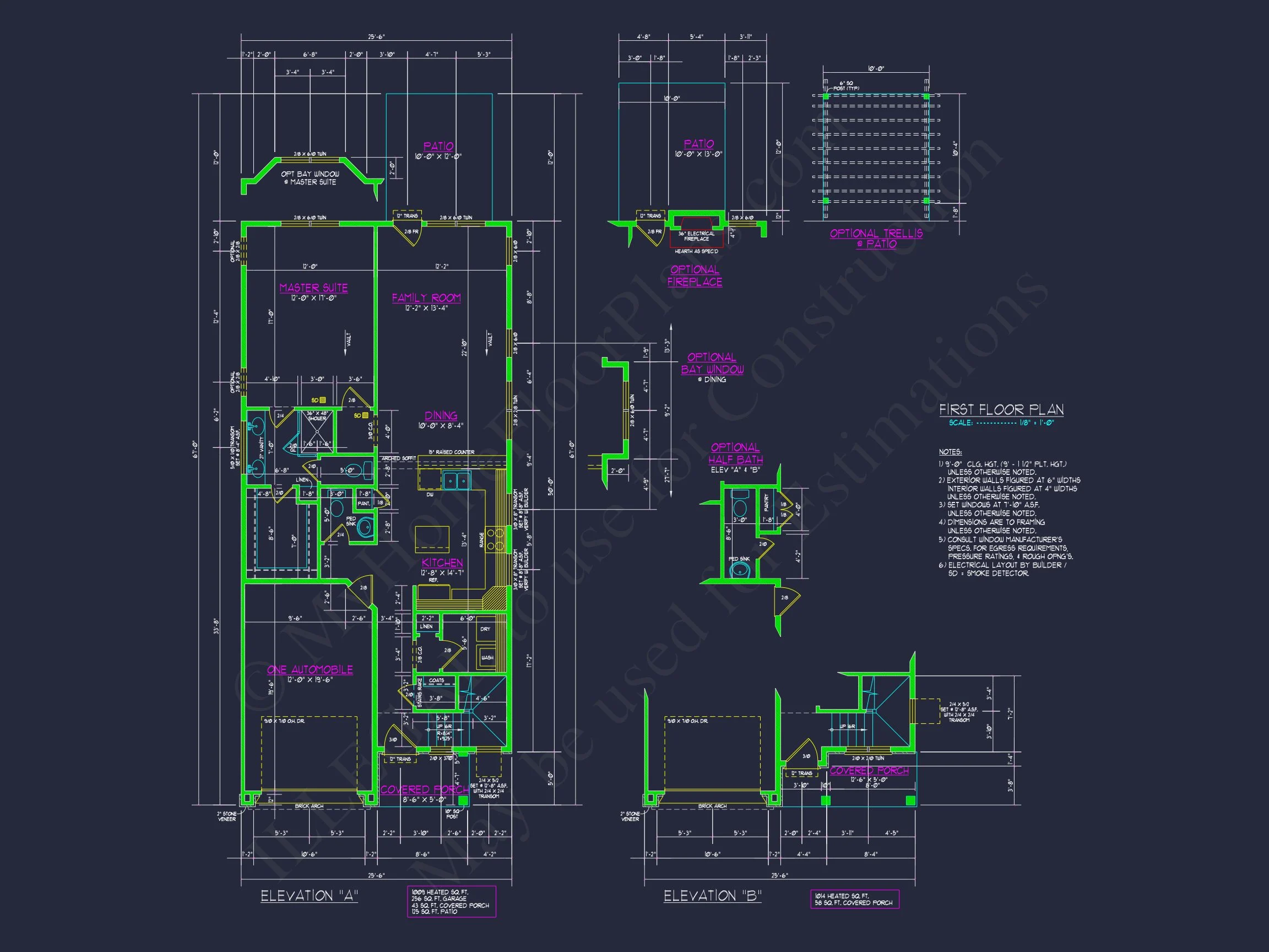 13-1586 HOUSE PLAN - Modern Farmhouse Plan - 3-Bed, 2.5-Bath, 2,150 SF 7 Sophisticated house Plan with CAD Customized Architecture