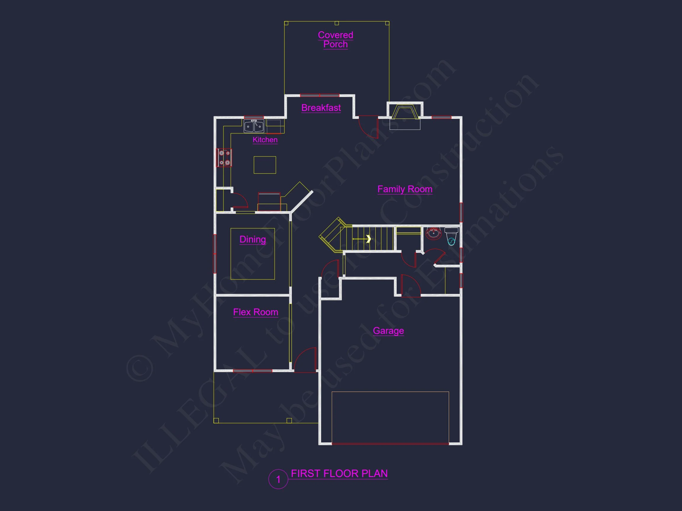 13-1560 HOUSE PLAN - Traditional Home Plan - 4-Bed, 2.5-Bath, 2,293 SF 12 2.5 Floors & 4 Bedrooms