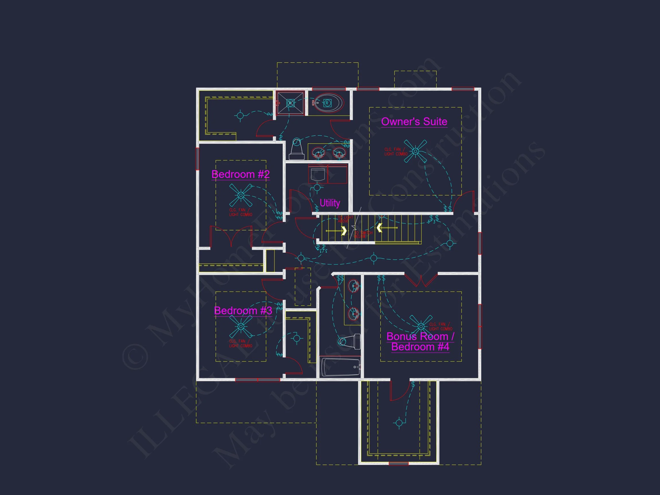 13-1560 HOUSE PLAN - Traditional Home Plan - 4-Bed, 2.5-Bath, 2,293 SF 10 2.5 Floors & 4 Bedrooms