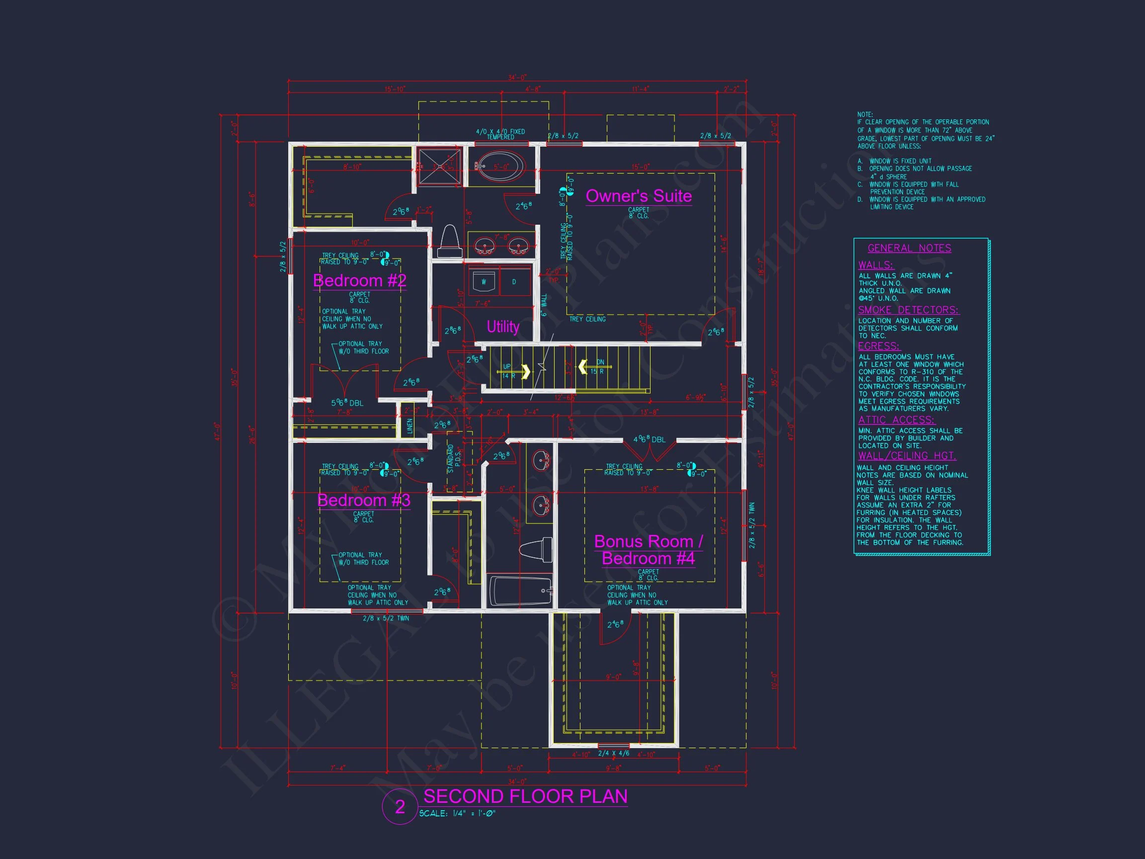 13-1560 HOUSE PLAN - Traditional Home Plan - 4-Bed, 2.5-Bath, 2,293 SF 7 Versatile house Plan with CAD Designs