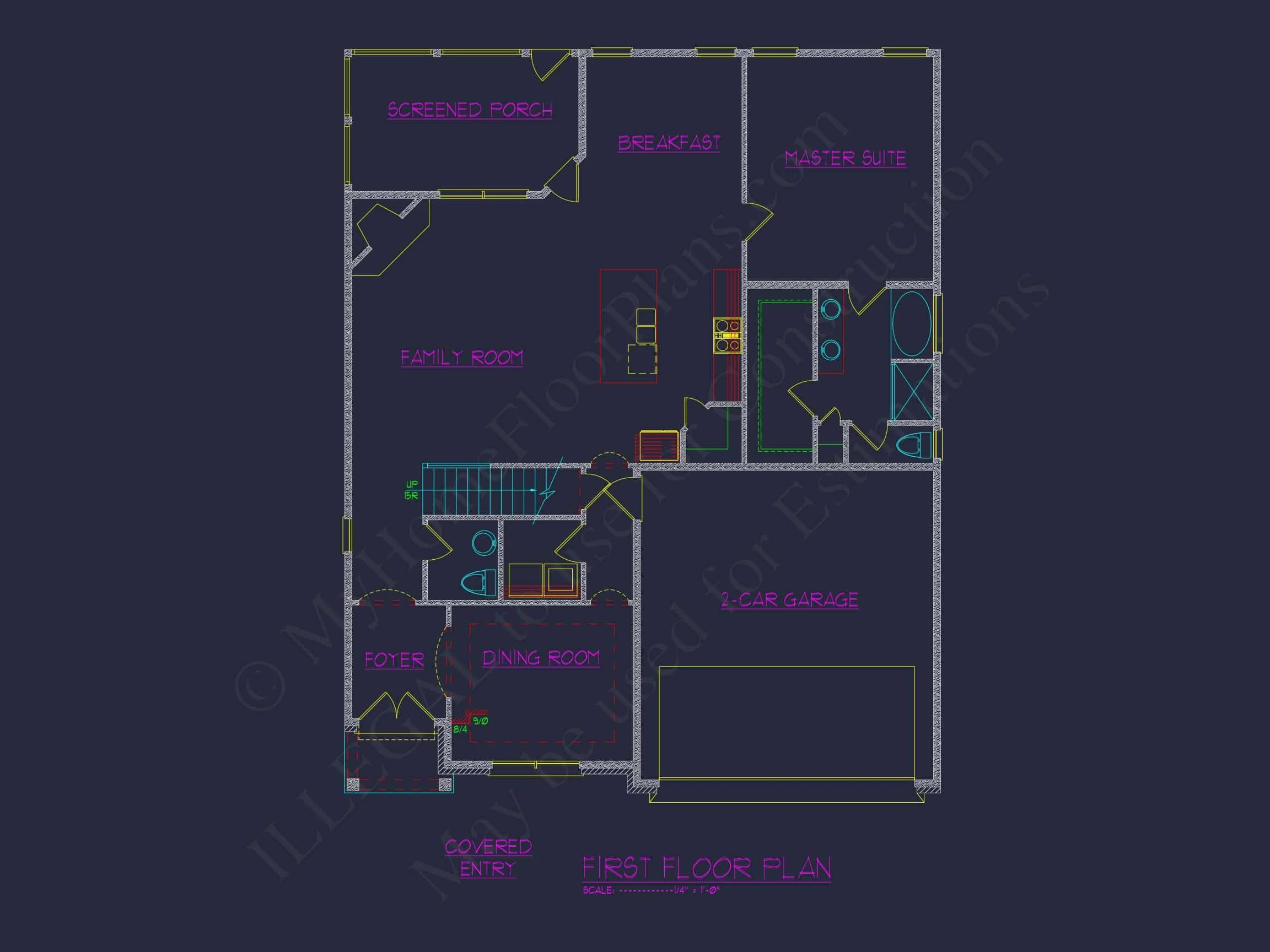 13-1402 OAK HOUSE PLAN - Traditional Ranch Home Plan - 3-Bed, 2-Bath, 2,339 SF 29 Modern Craftsman house with Floor Plan, Blueprint & CAD Designs