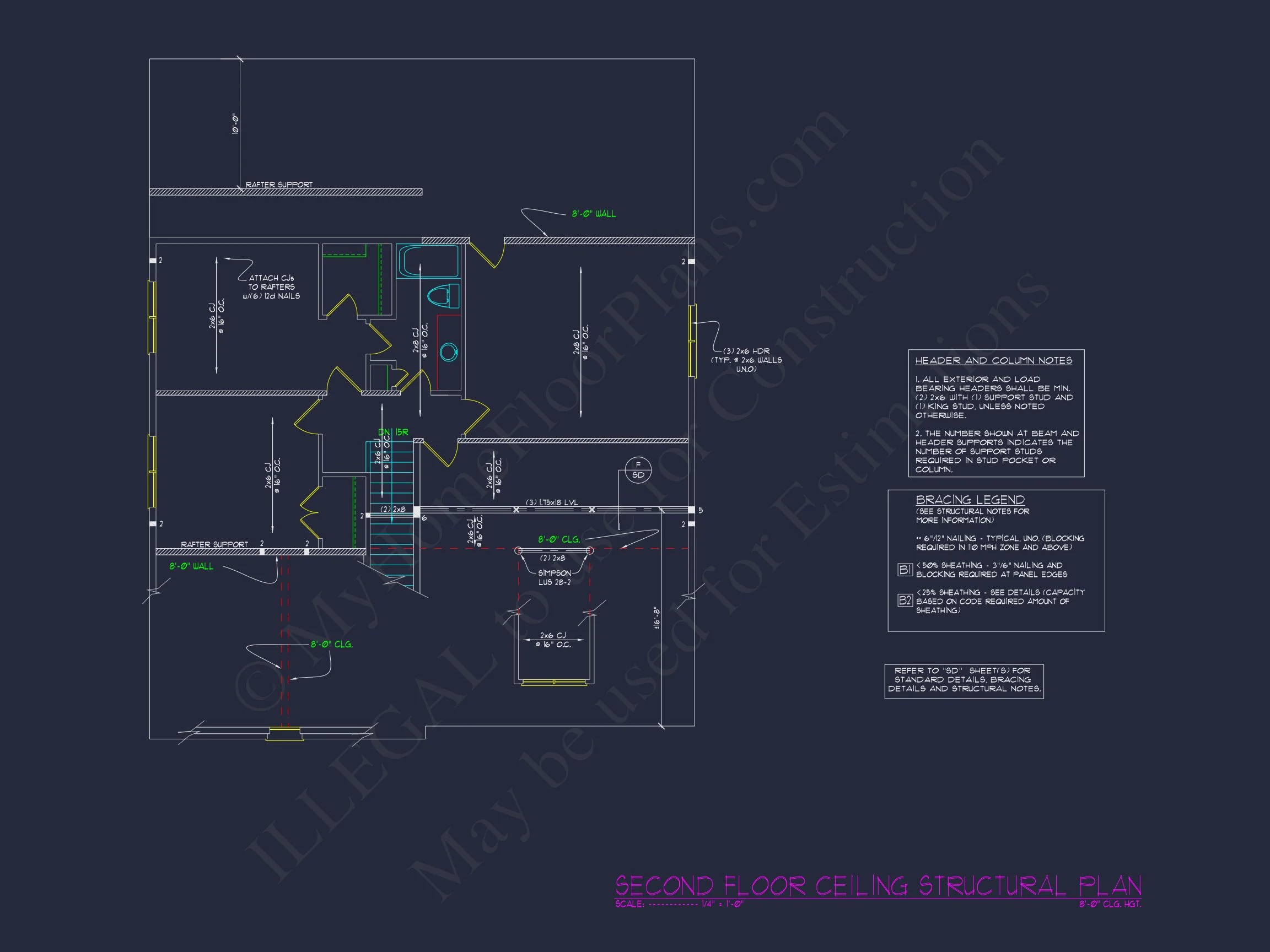 13-1401 MAPLE HOUSE PLAN - Traditional Home Plan - 3-Bed, 2-Bath, 2,315 SF 10 Floor Plan, CAD Blueprint for Builders