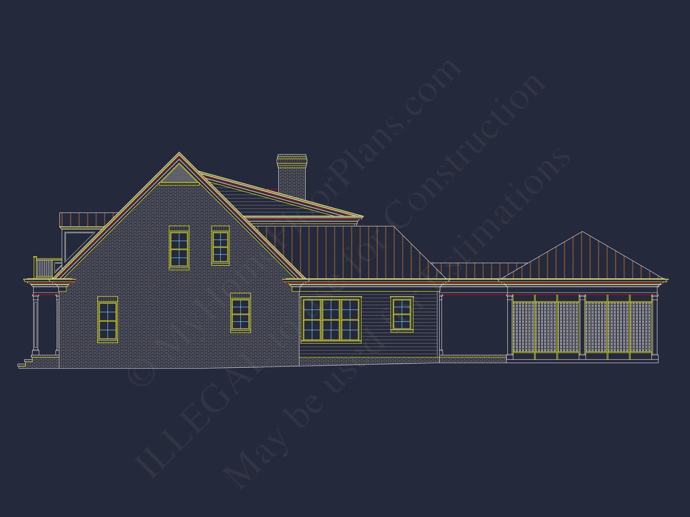 13-1162 HOUSE PLAN -Colonial Revival Home Plan - 4-Bed, 3-Bath, 2,850 SF 9 Colonial Revival house Floor Plan