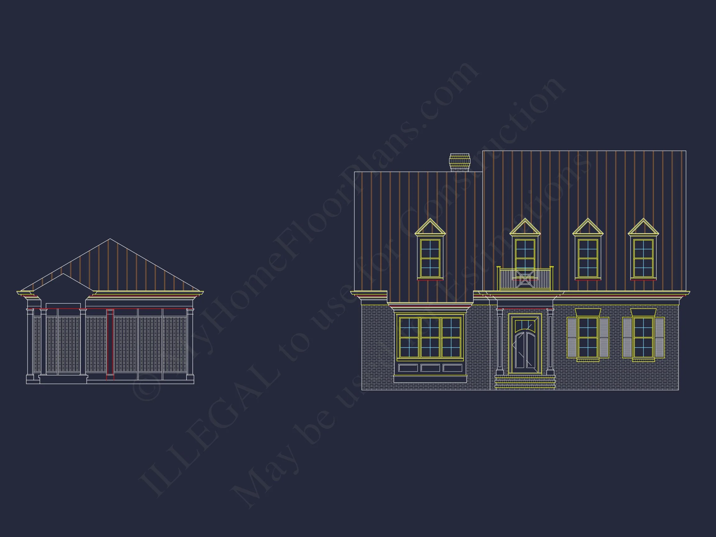 13-1162 HOUSE PLAN -Colonial Revival Home Plan - 4-Bed, 3-Bath, 2,850 SF 5 Colonial Revival house Floor Plan