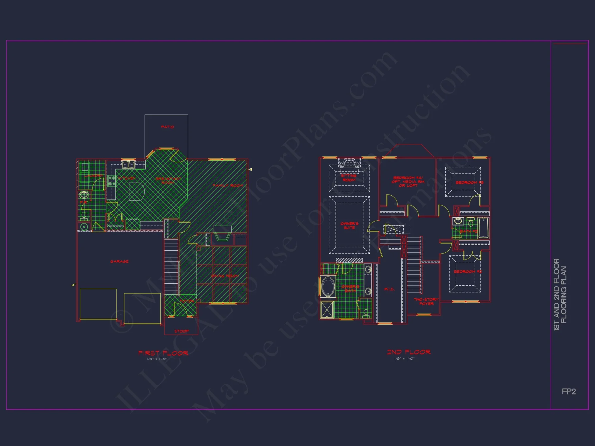 Elegant house Plan with CAD Blueprint and Modern Designs