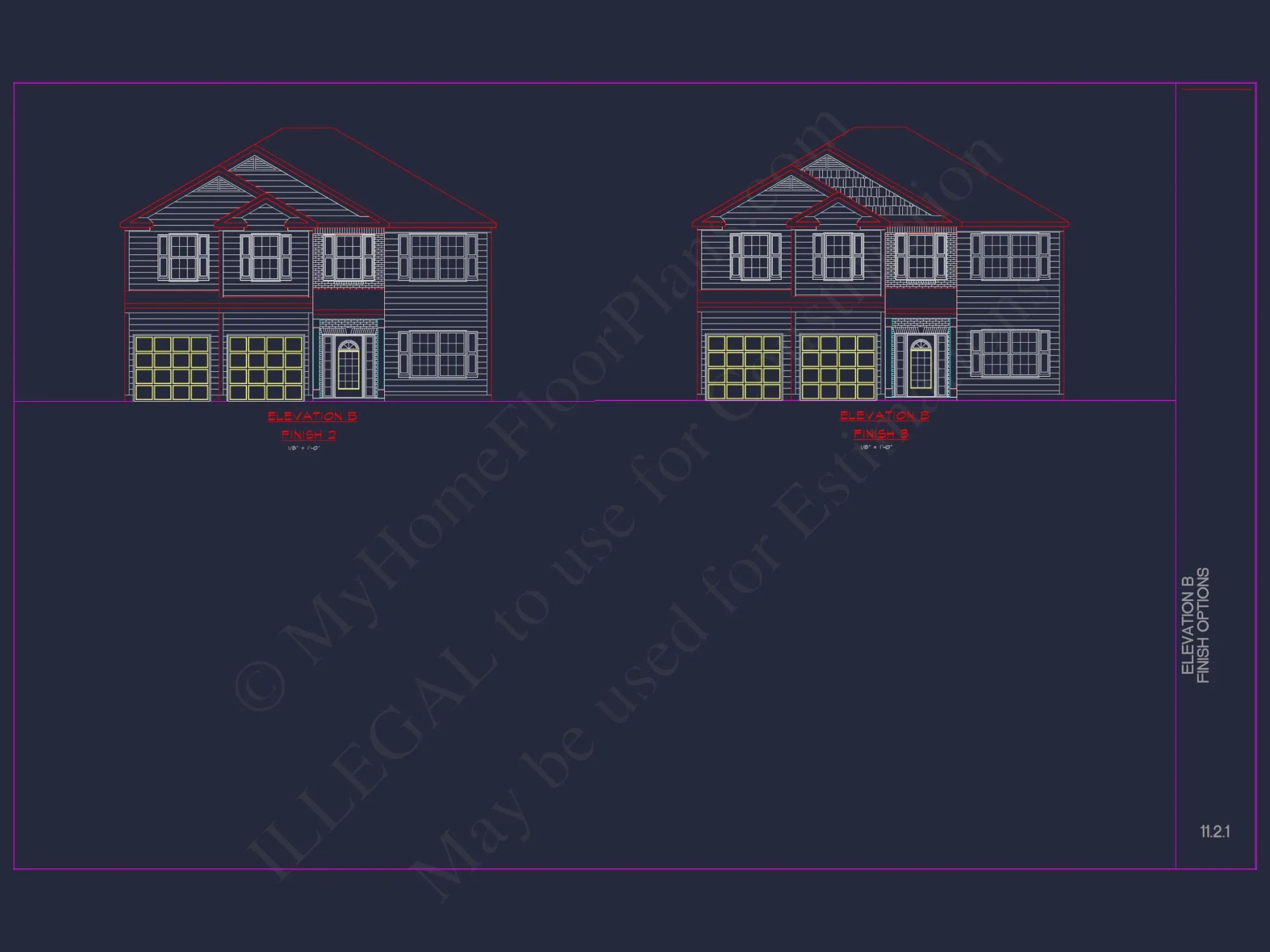 Elegant house Plan with CAD Blueprint and Modern Designs