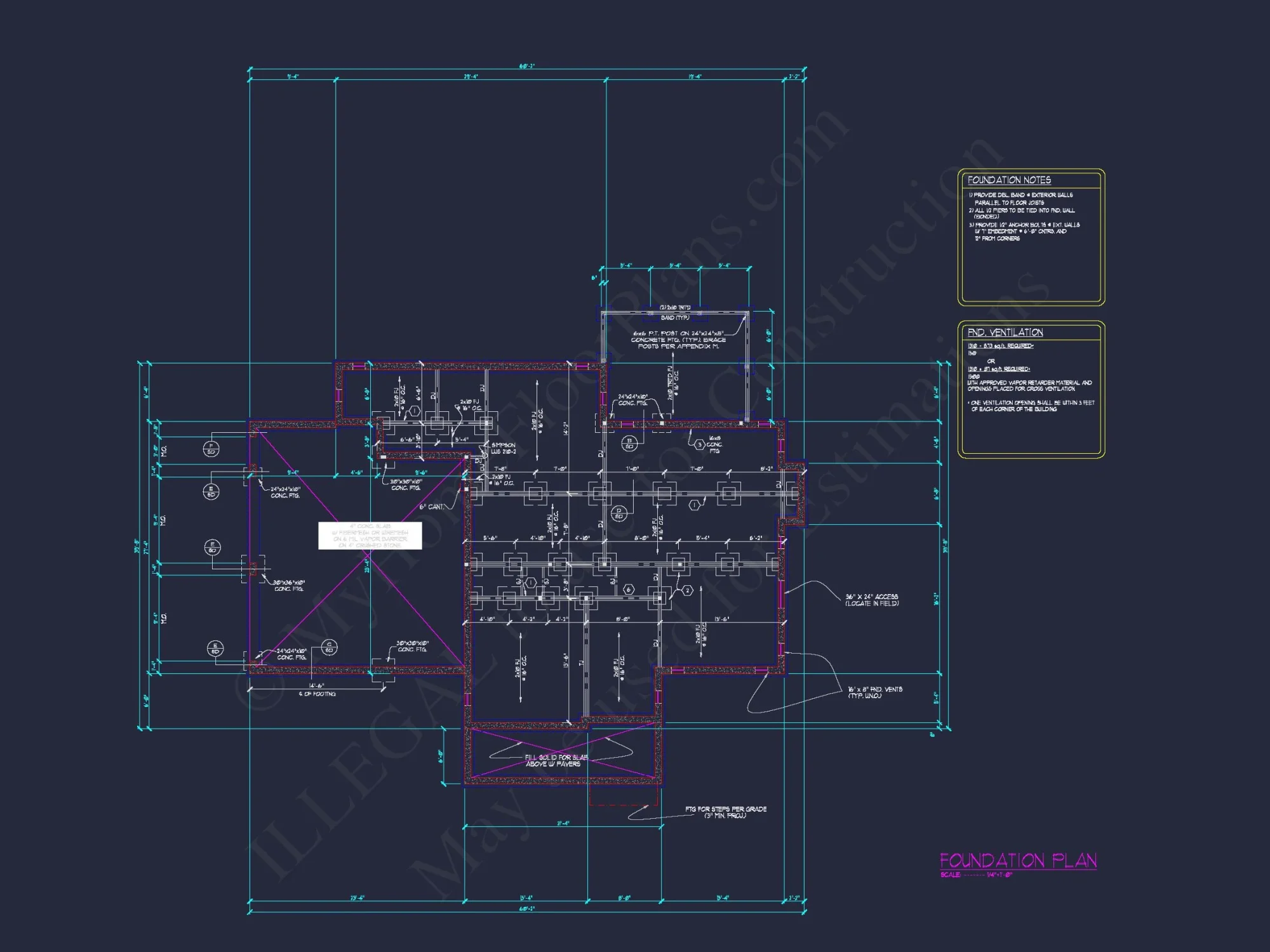 Modern CAD house Plan with 3 Beds, Basement, and 2.5 Baths