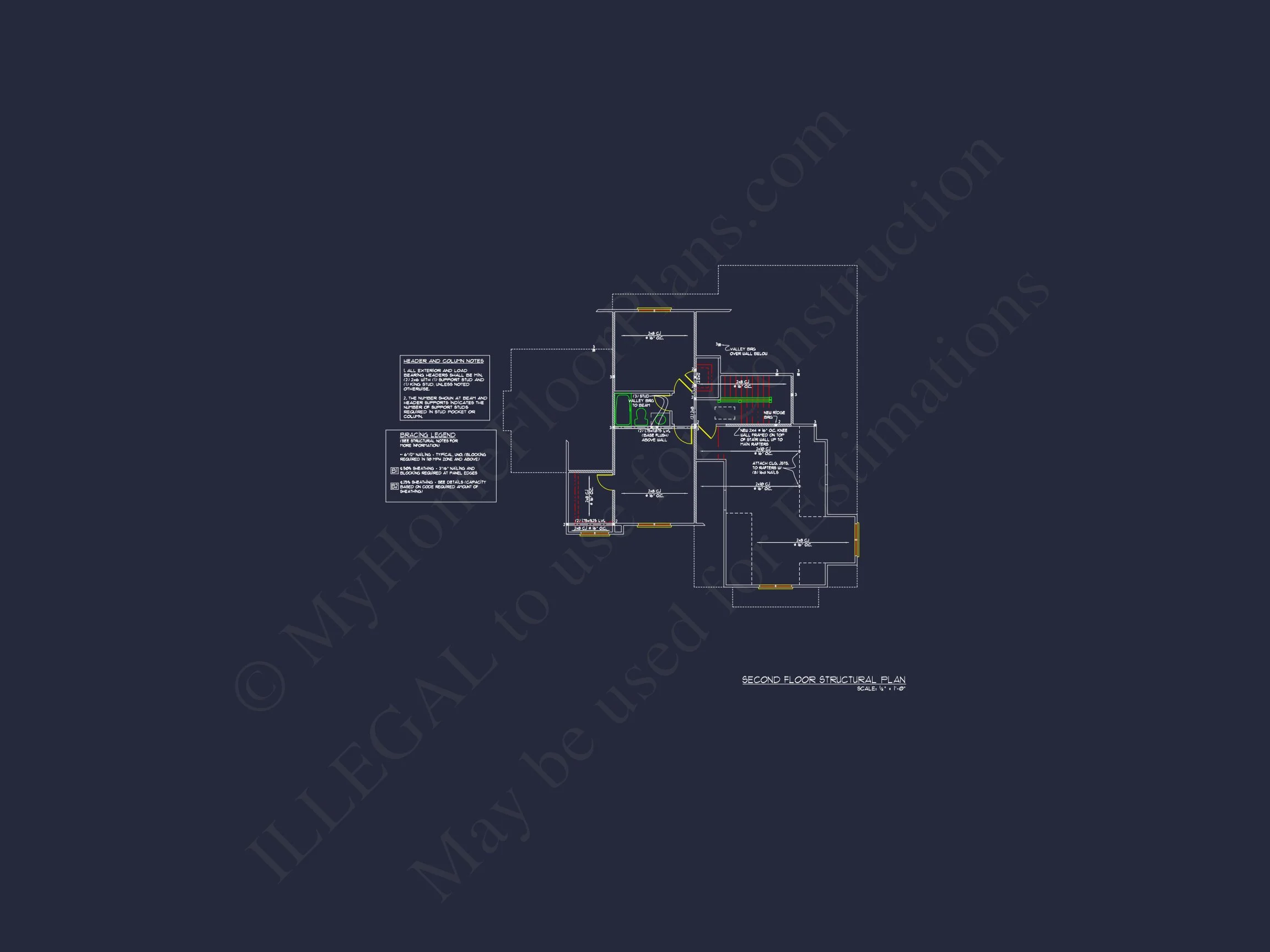 12-2857 HOUSE PLAN -Craftsman Home Plan - 4-Bed, 3-Bath, 2,450 SF 13 Craftsman house Design with Bonus Room and CAD Blueprint
