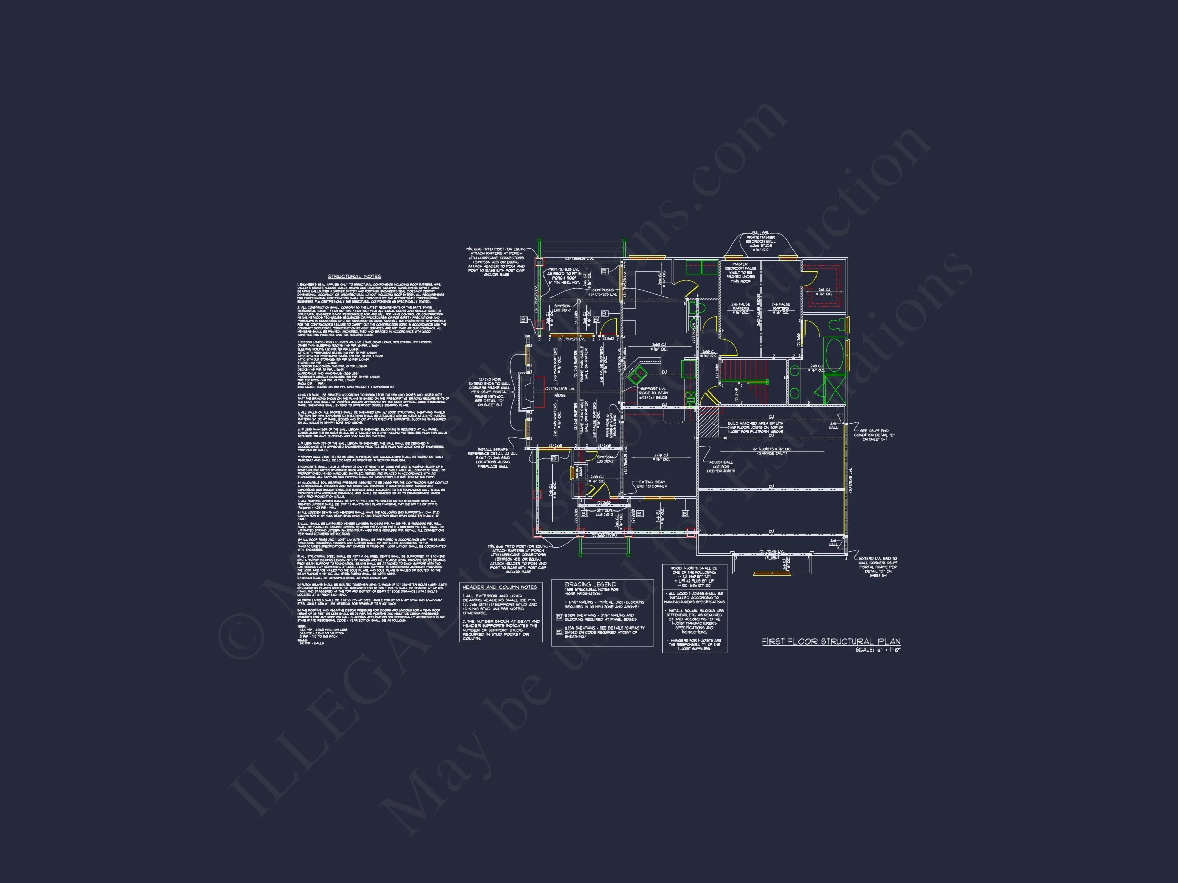 12-2857 HOUSE PLAN -Craftsman Home Plan - 4-Bed, 3-Bath, 2,450 SF 12 Craftsman house Design with Bonus Room and CAD Blueprint