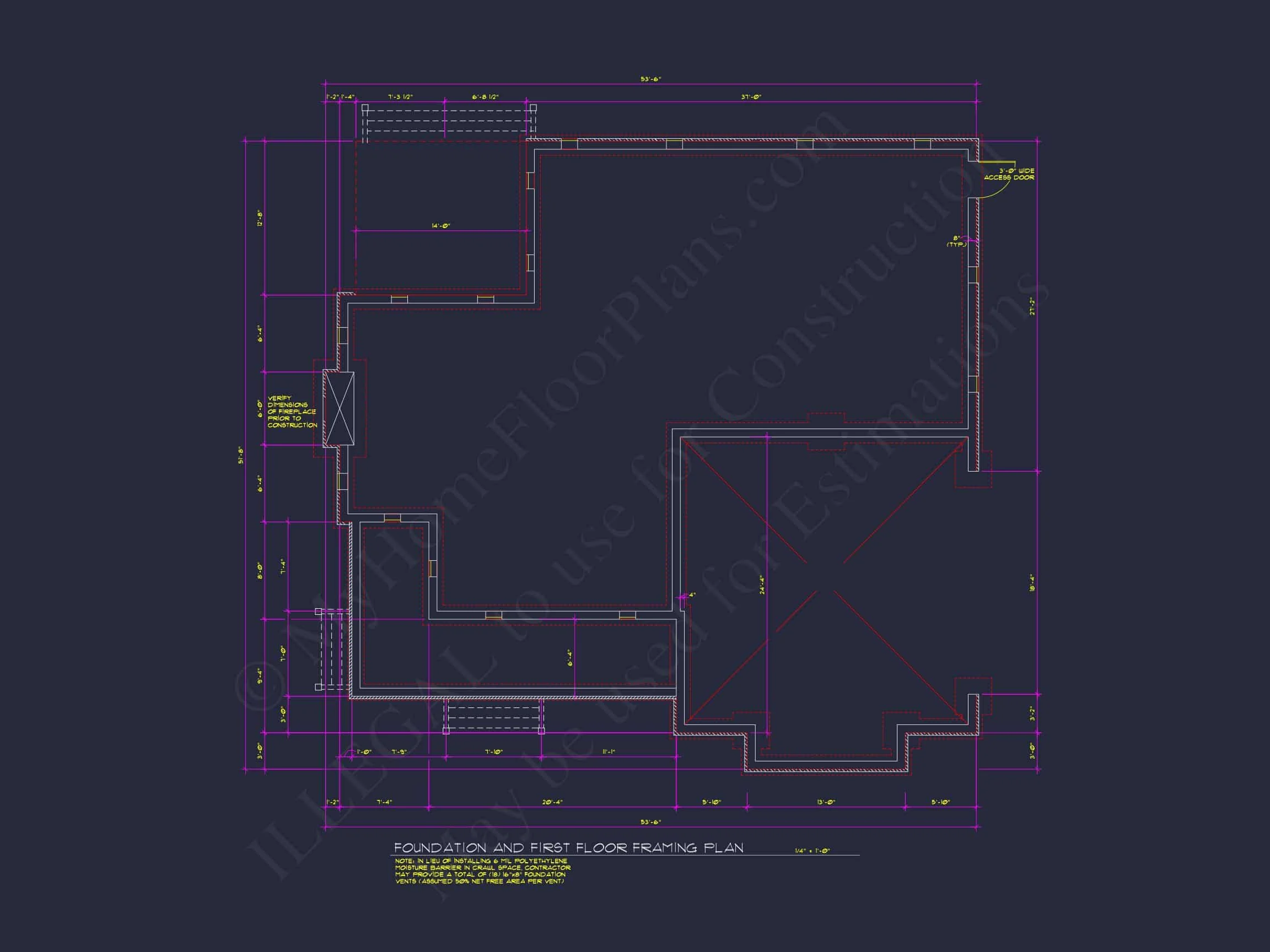 12-2857 HOUSE PLAN -Craftsman Home Plan - 4-Bed, 3-Bath, 2,450 SF 9 Craftsman house Design with Bonus Room and CAD Blueprint