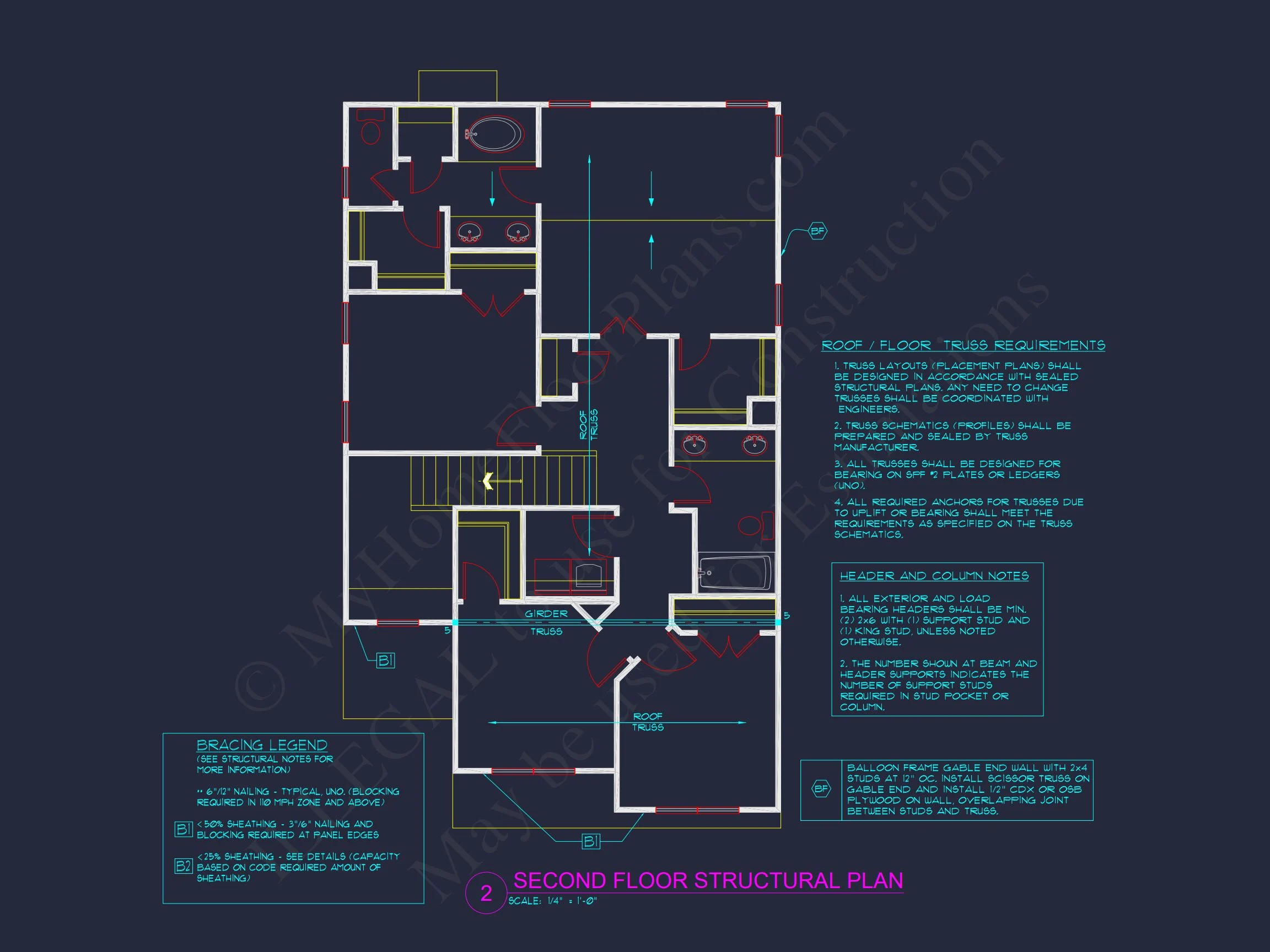 12-2467 HOUSE PLAN -Traditional Suburban Home Plan - 4-Bed, 2.5-Bath, 1,845 SF 12 Modern house Plan: Blueprint and CAD Floor Designs