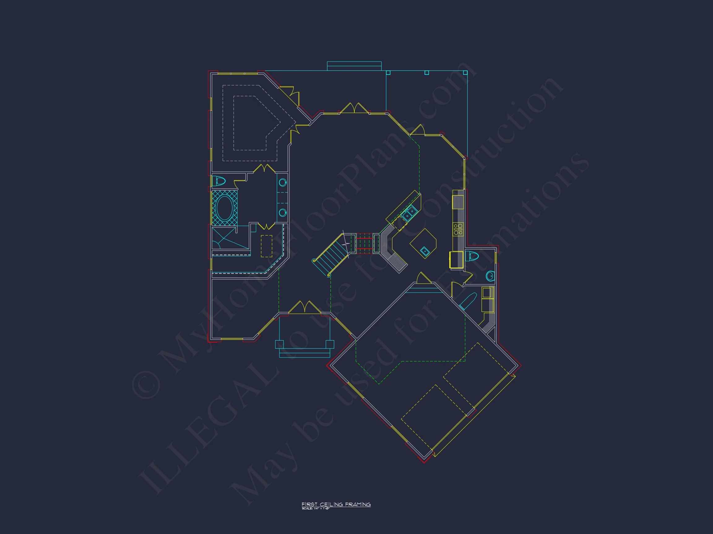 Traditional Brick Home Plan - 3-Bed, 2-Bath, 2,450 SF 10 Elegant house Floor Plan with CAD Blueprint & Modern Designs