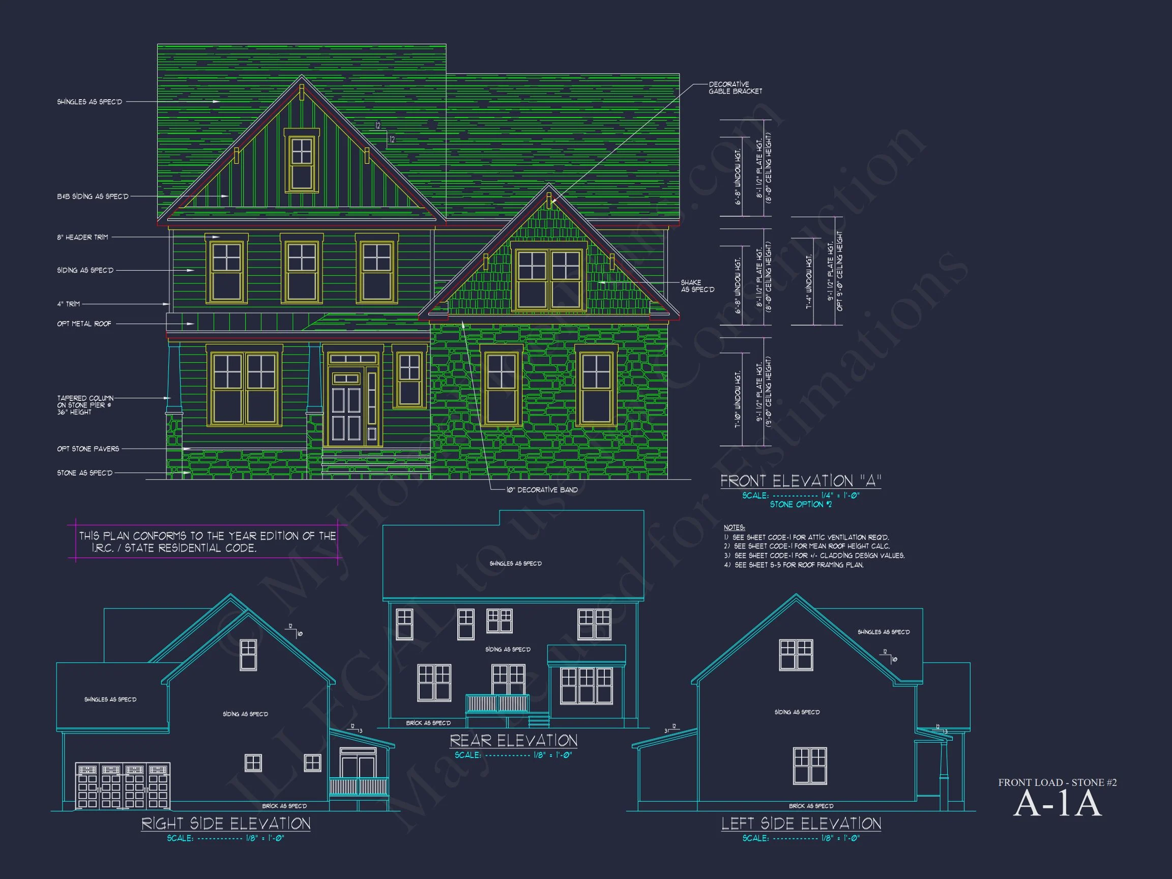 11-1700 HOUSE PLAN - Traditional Home Plan - 4-Bed, 3-Bath, 2,400 SF 26 Customizable house Plan with 2-Story Blueprint CAD Designs