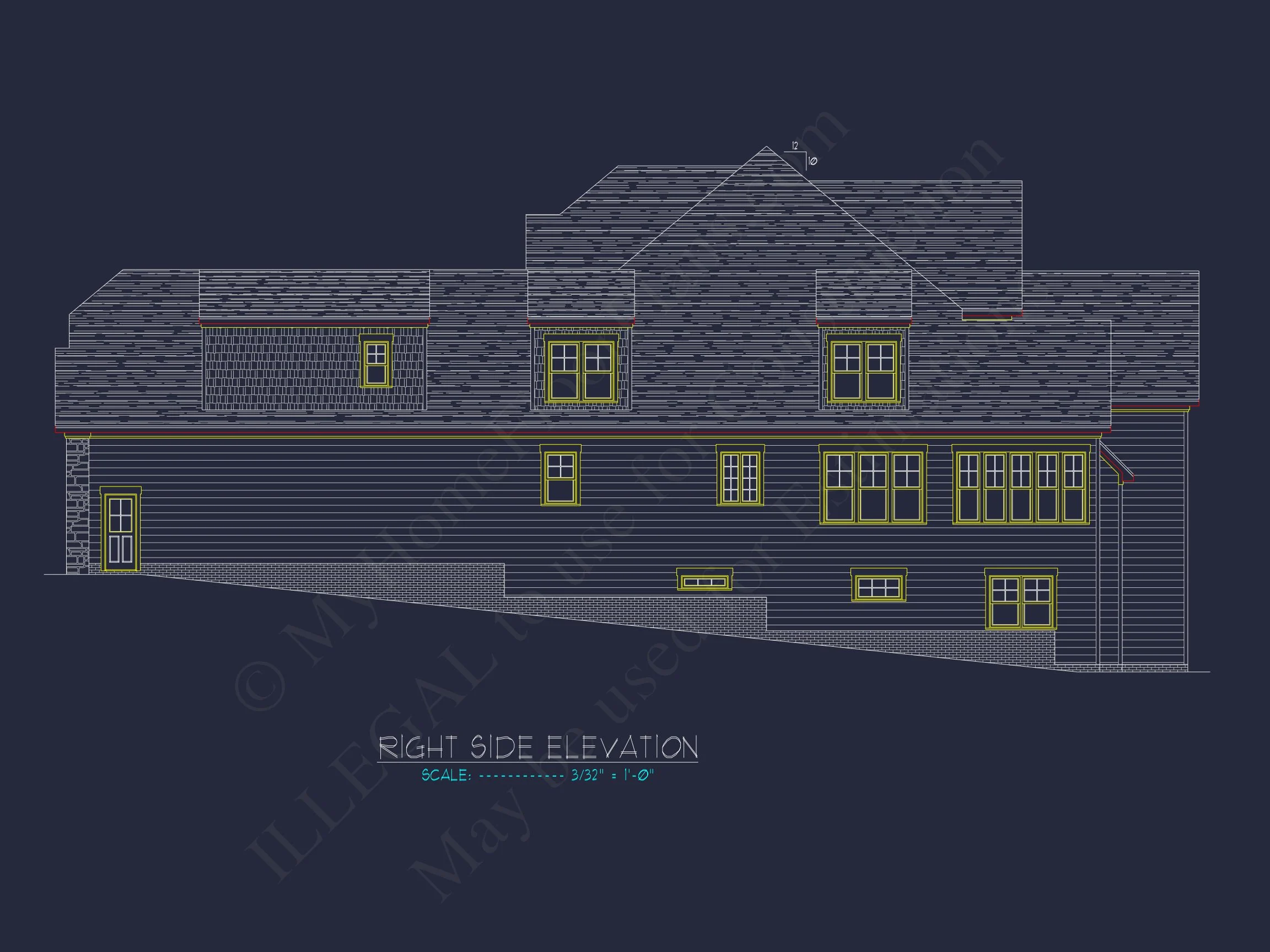 11-1535 HOUSE PLAN - Traditional Home Plan - 5-Bed, 4-Bath, 4,200 SF 17 Luxury house Plan with CAD Floor Plans & Architectural Designs