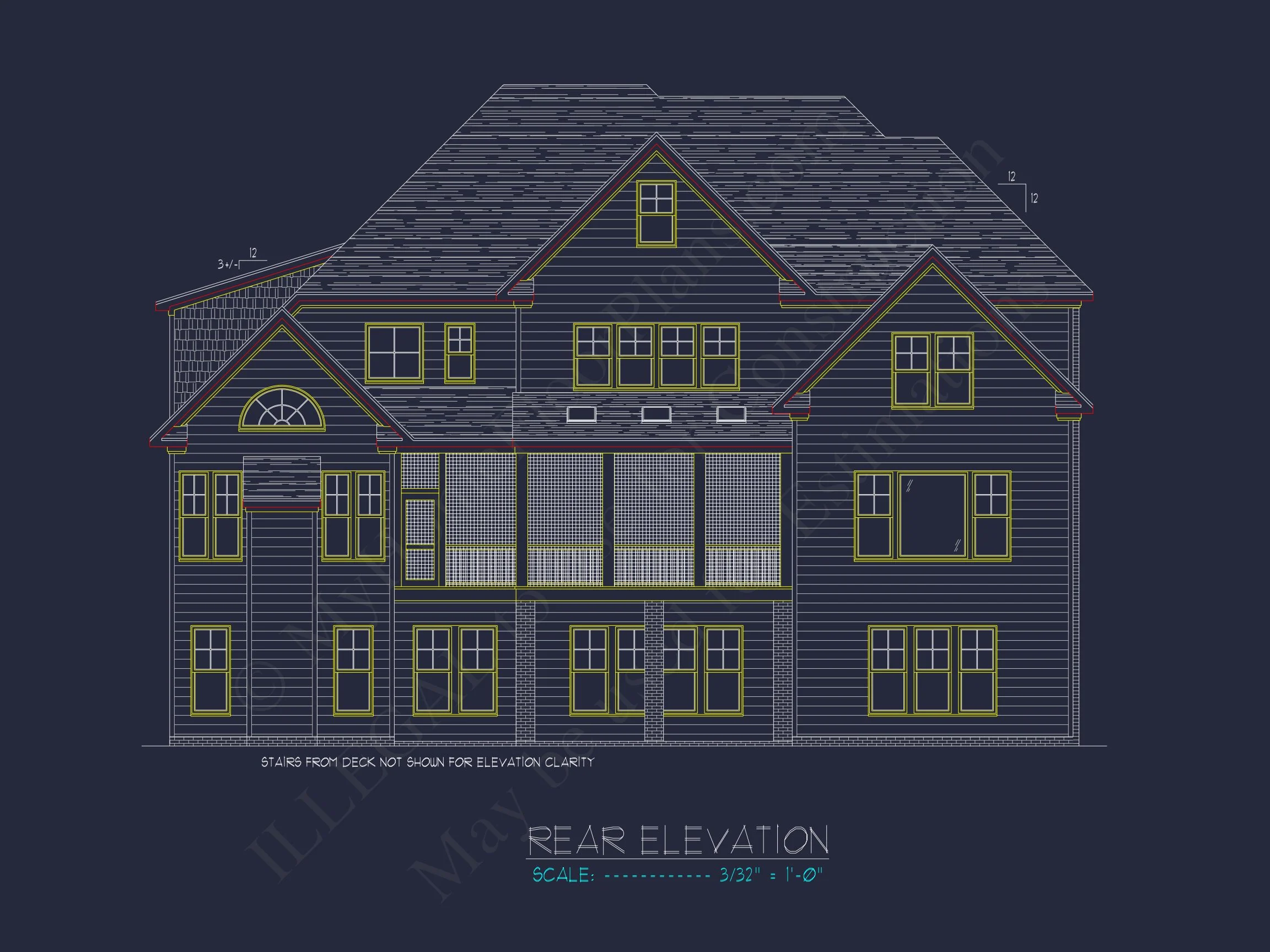 11-1535 HOUSE PLAN - Traditional Home Plan - 5-Bed, 4-Bath, 4,200 SF 16 Luxury house Plan with CAD Floor Plans & Architectural Designs